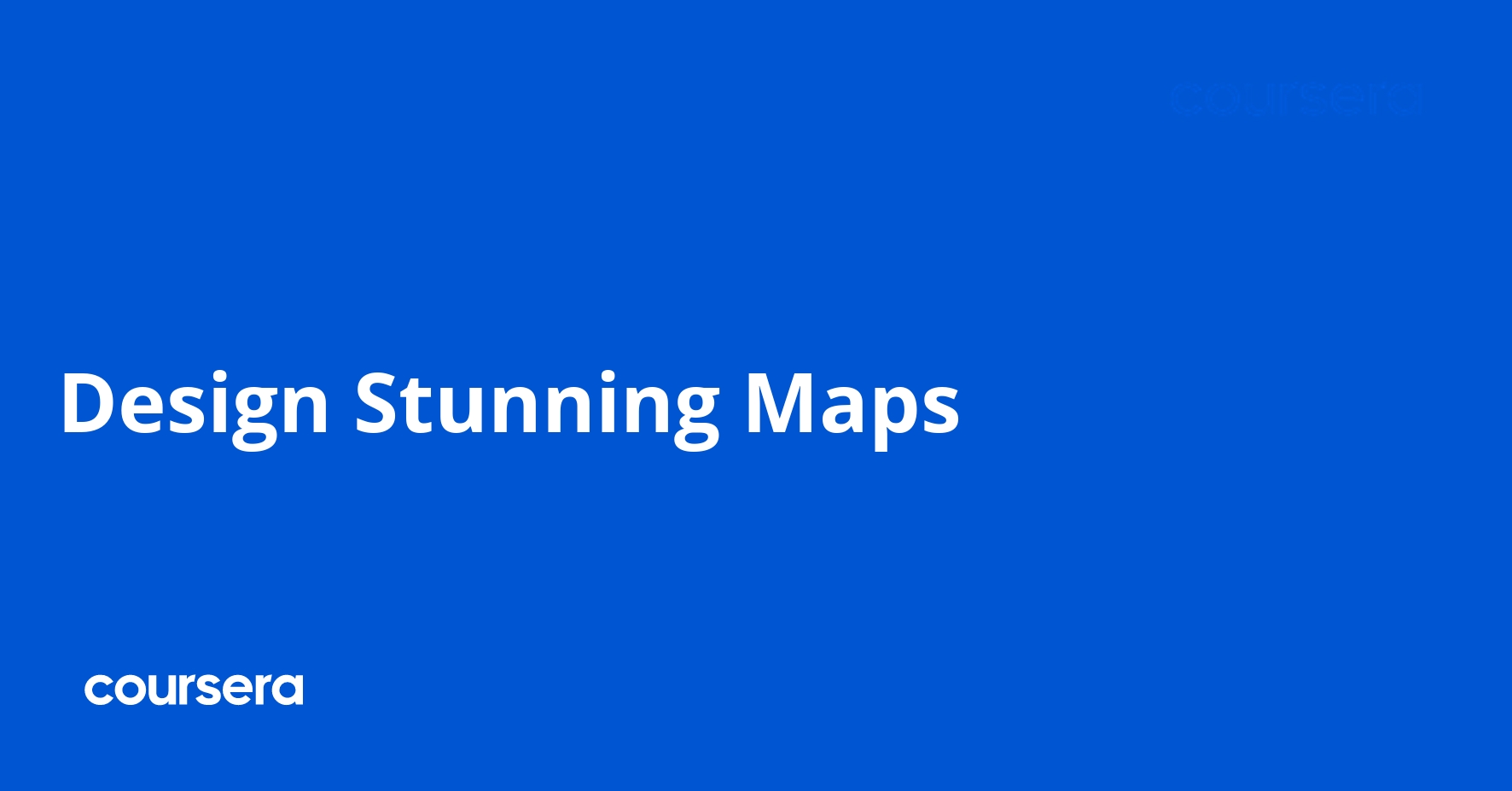 Design Stunning Maps