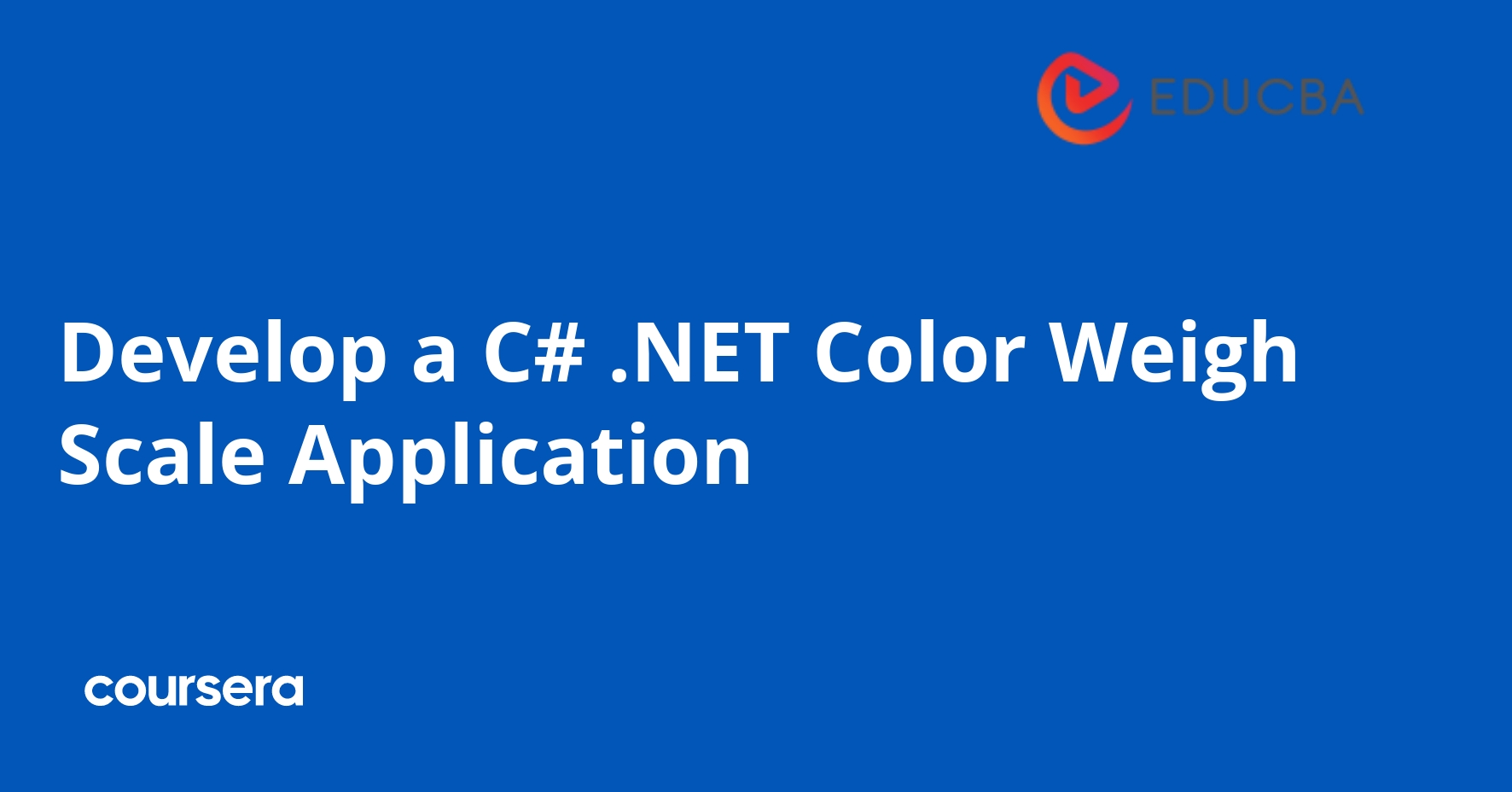 Develop a C# .NET Color Weigh Scale Application