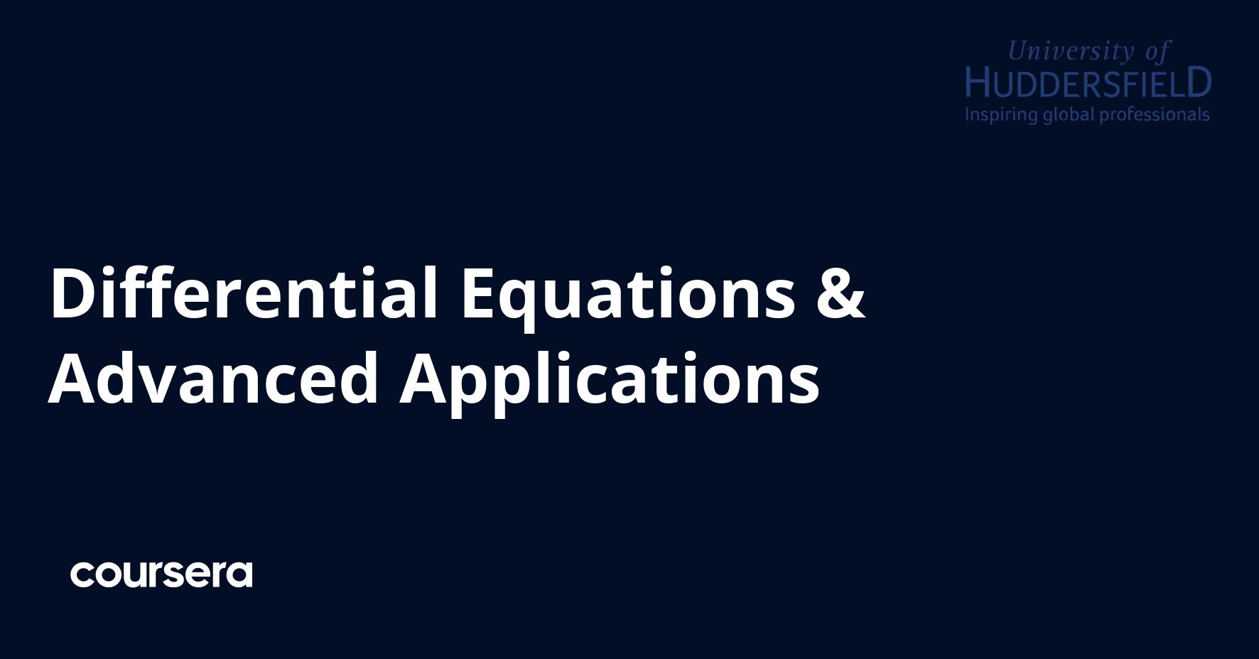 Differential Equations & Advanced Applications