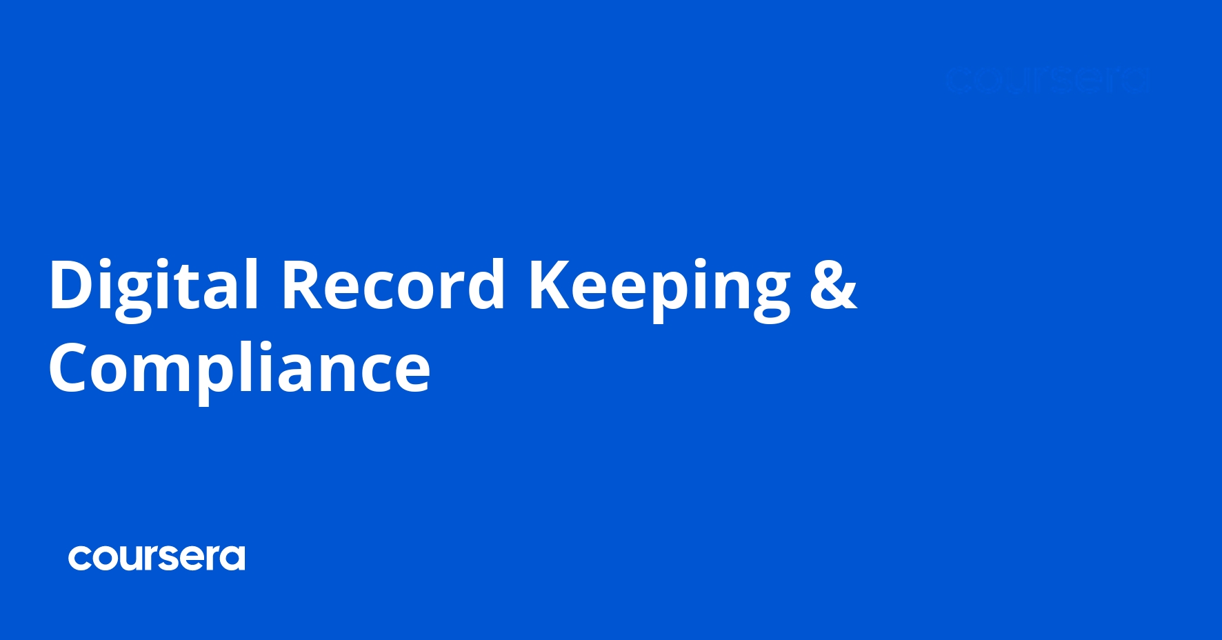 Digital Record Keeping & Compliance
