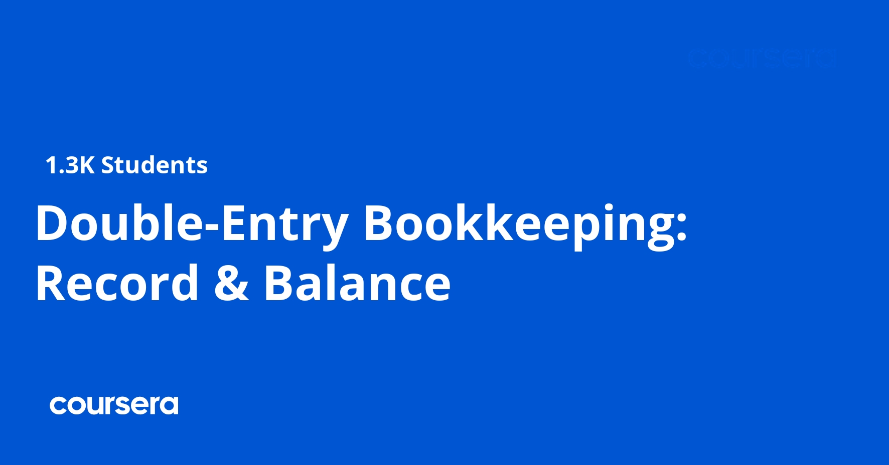 Double-Entry Bookkeeping: Record & Balance