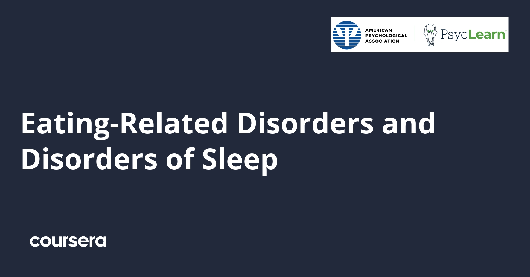 Eating-Related Disorders and Disorders of Sleep