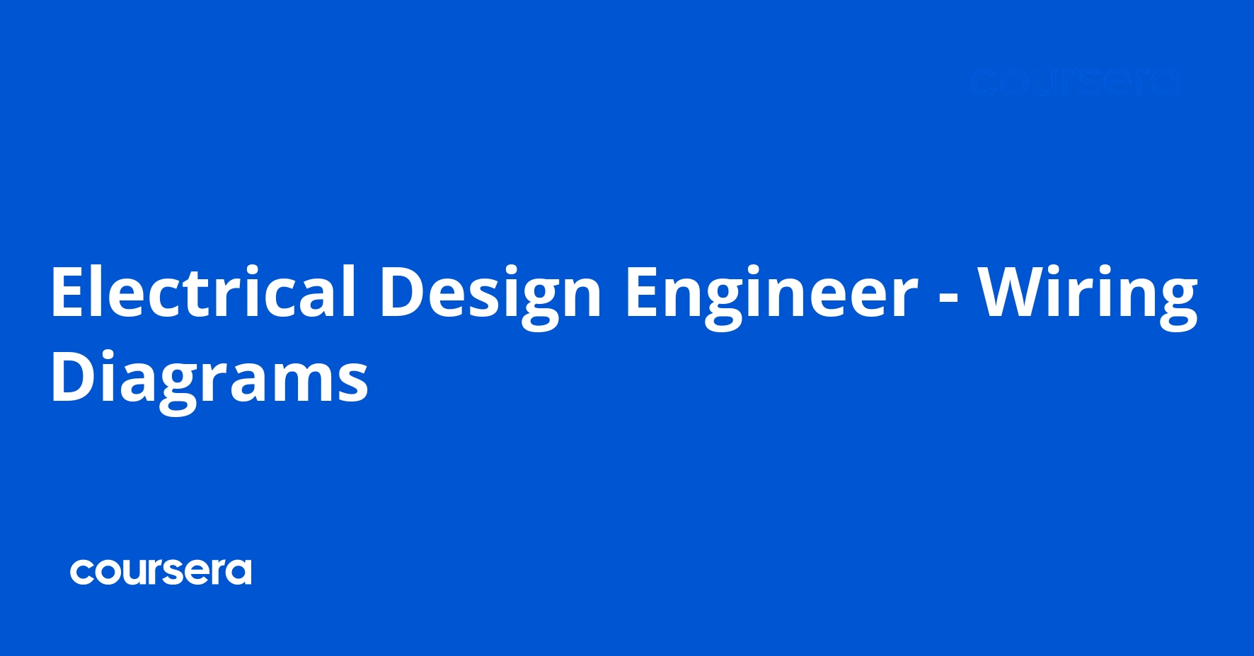 مهندس التصميم الكهربائي – مخططات الأسلاك