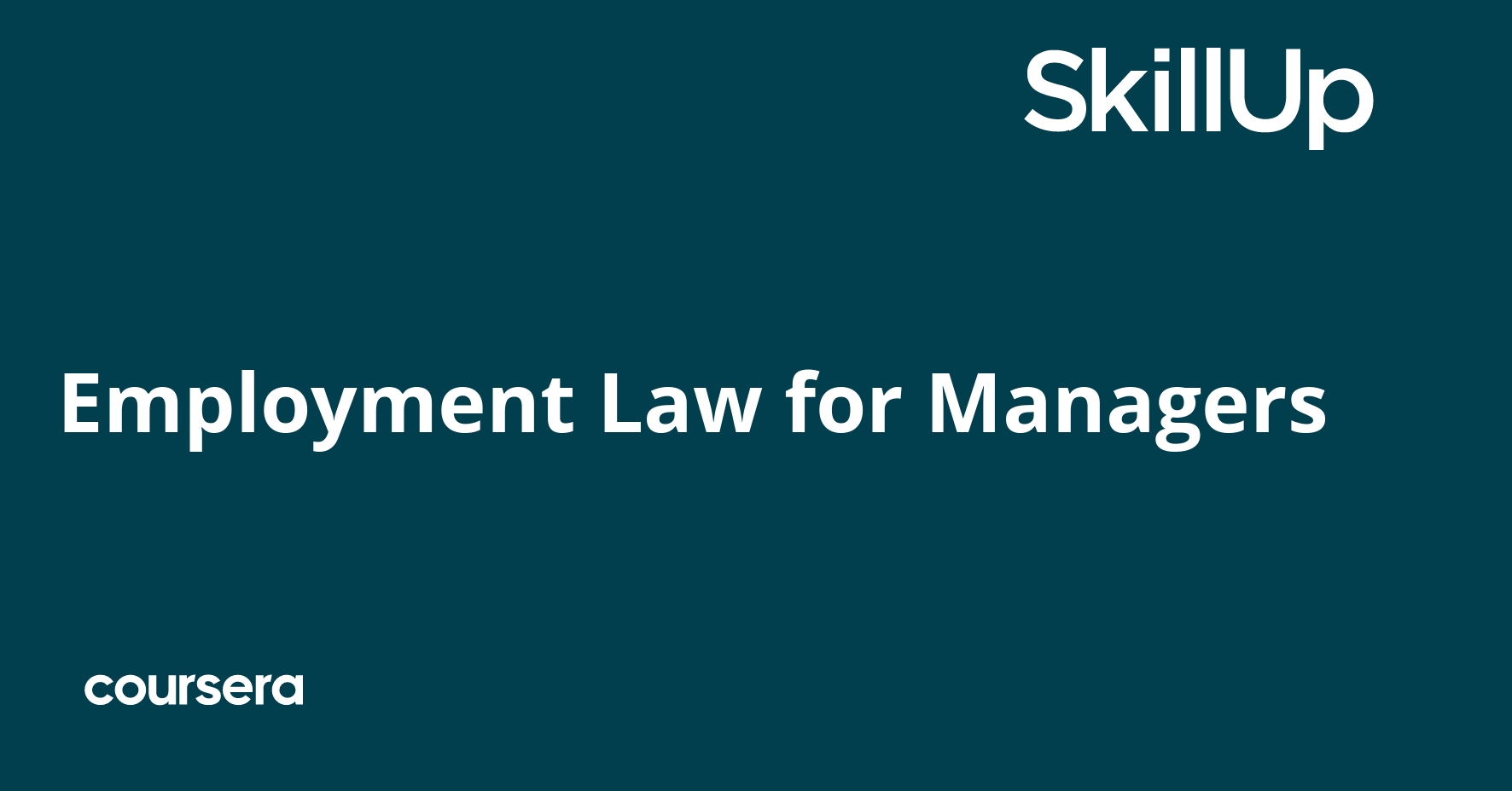Employment Law for Managers