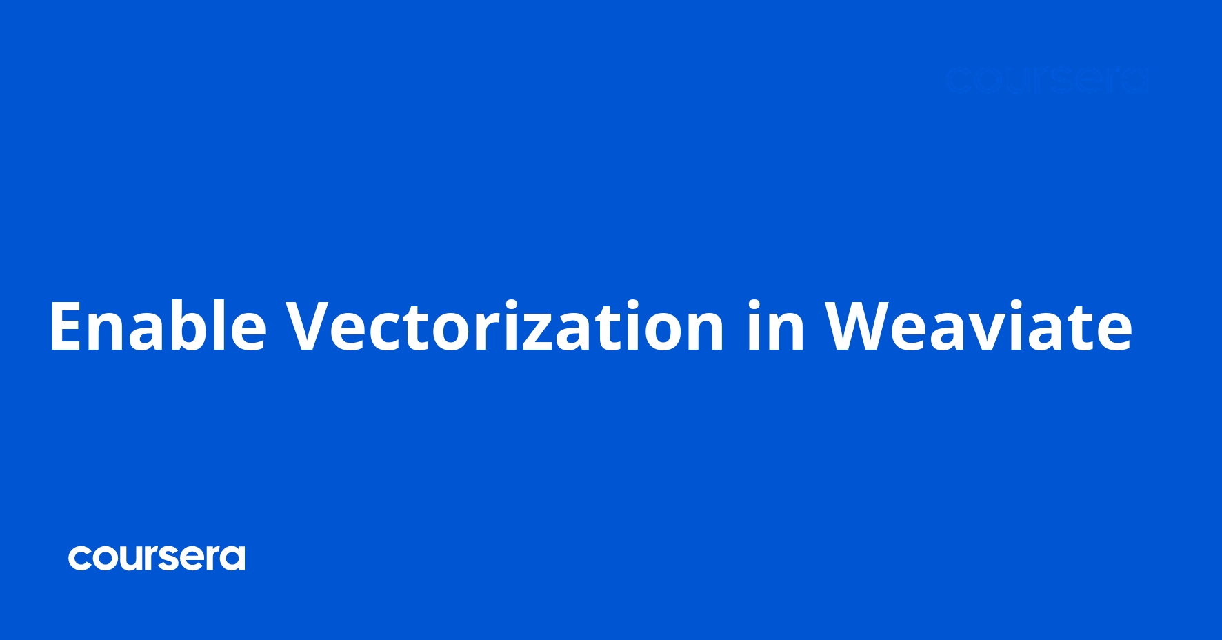 Enable Vectorization in Weaviate