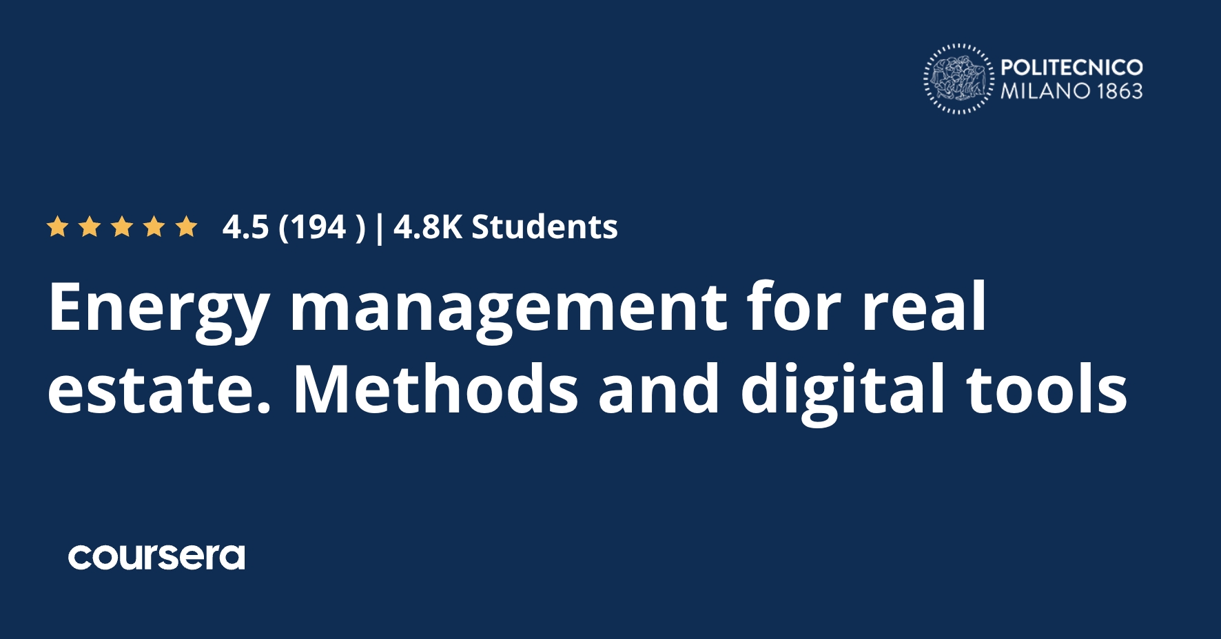 Energy management for real estate. Methods and digital tools