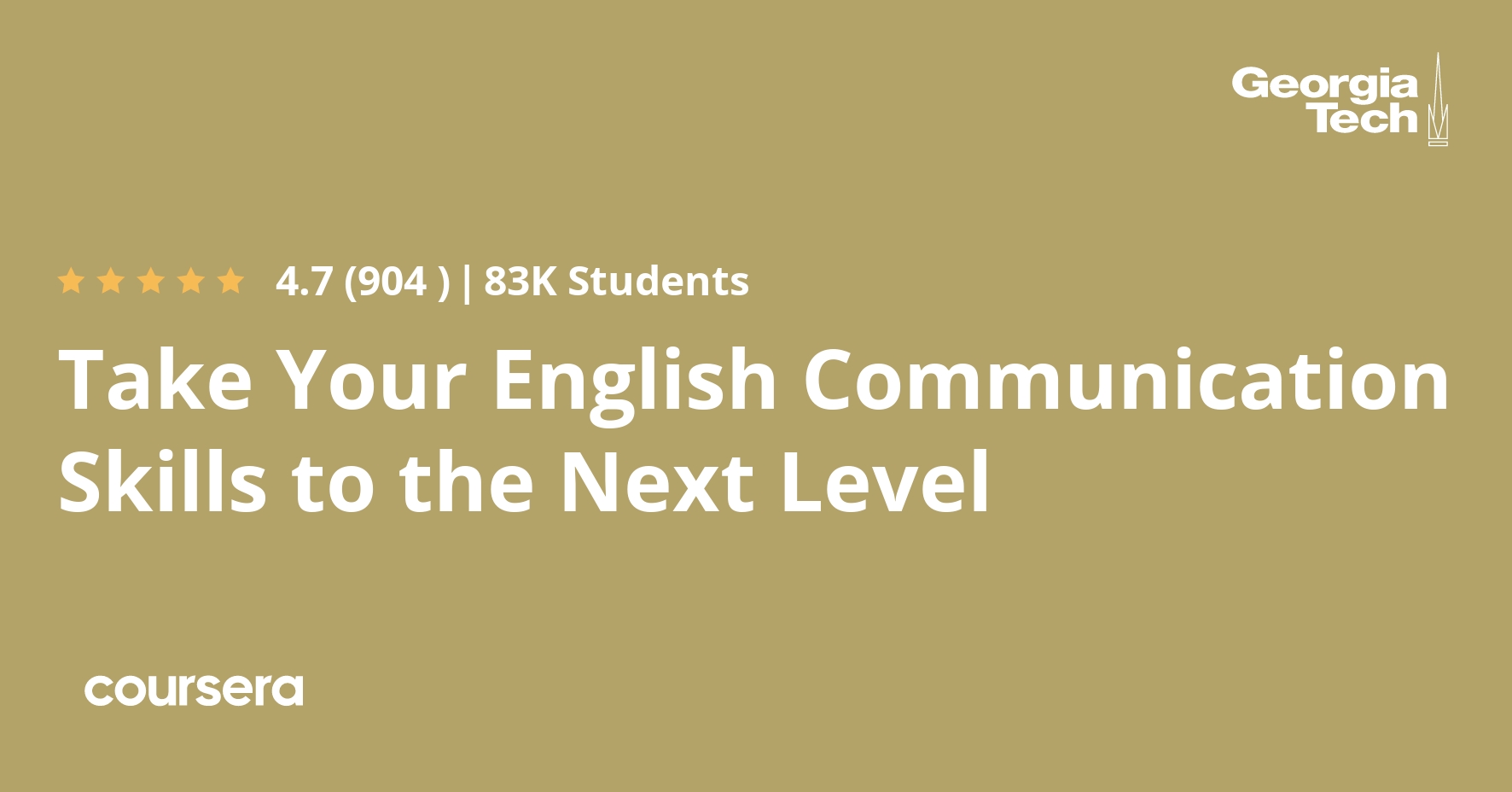 Take Your English Communication Skills to the Next Level | Coursera