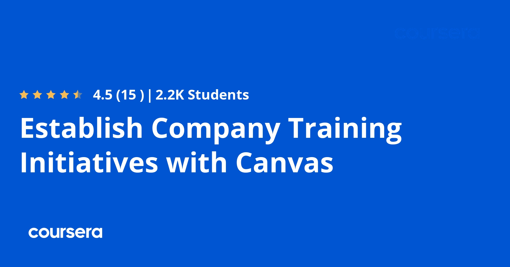 إنشاء مبادرات تدريب الشركة باستخدام كانفاس