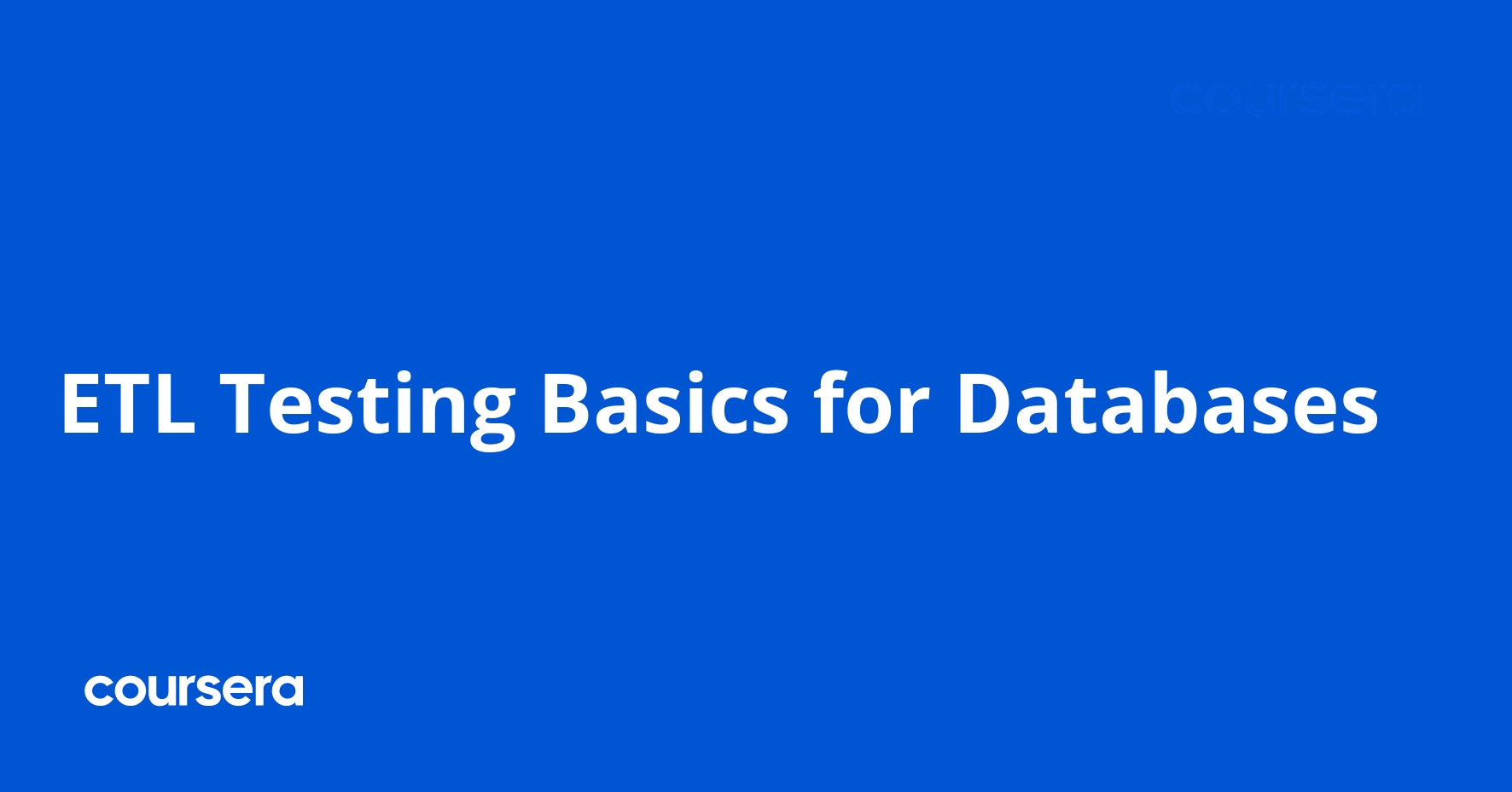ETL Testing Basics for Databases