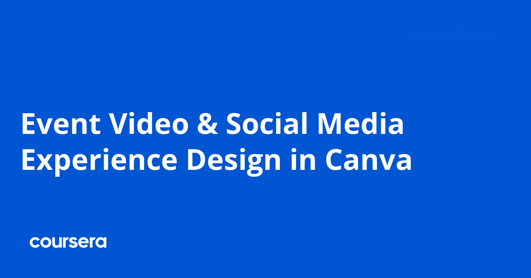 Event Video & Social Media Experience Design in Canva