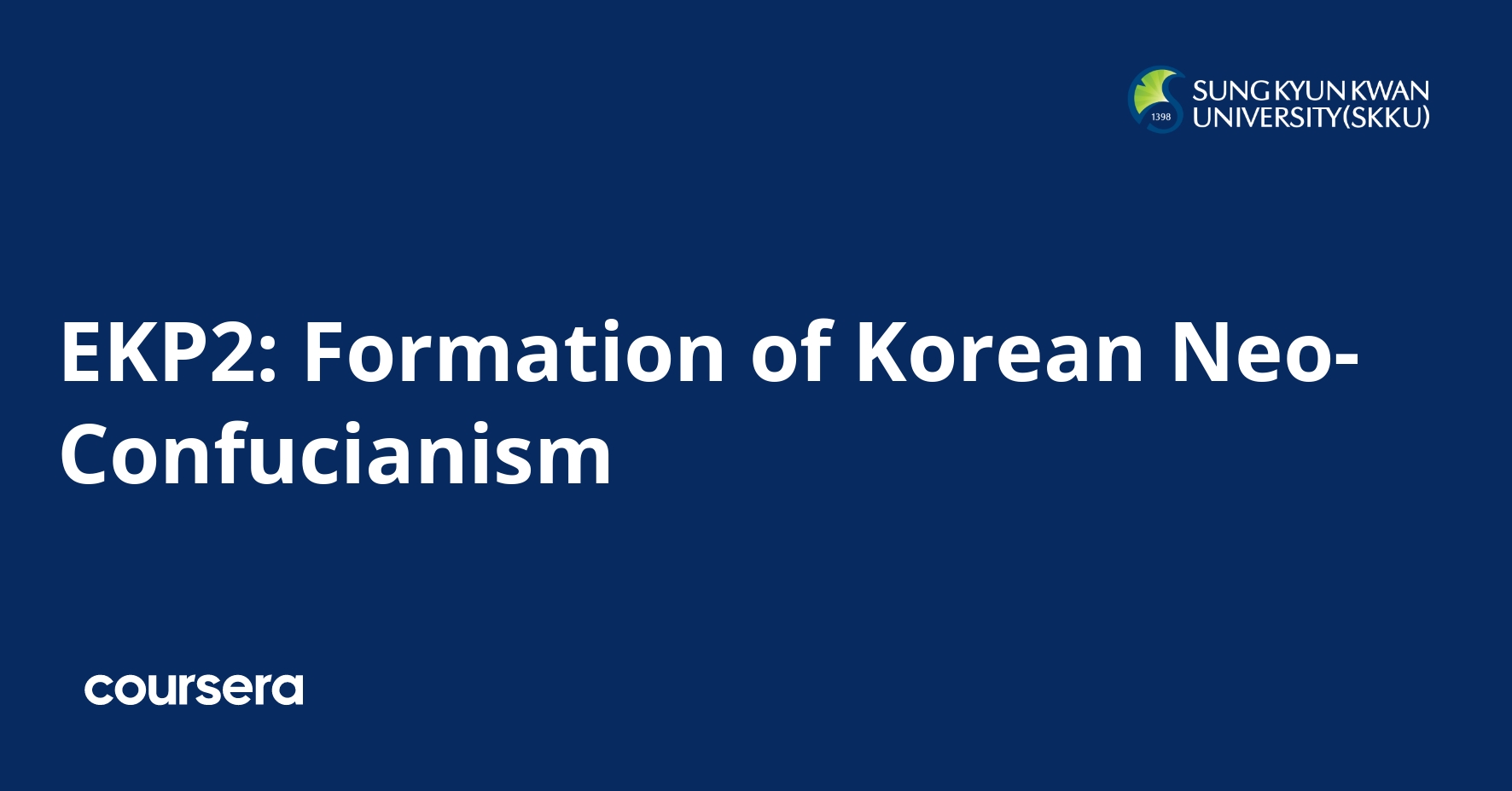 Formation of Korean Neo-Confucianism