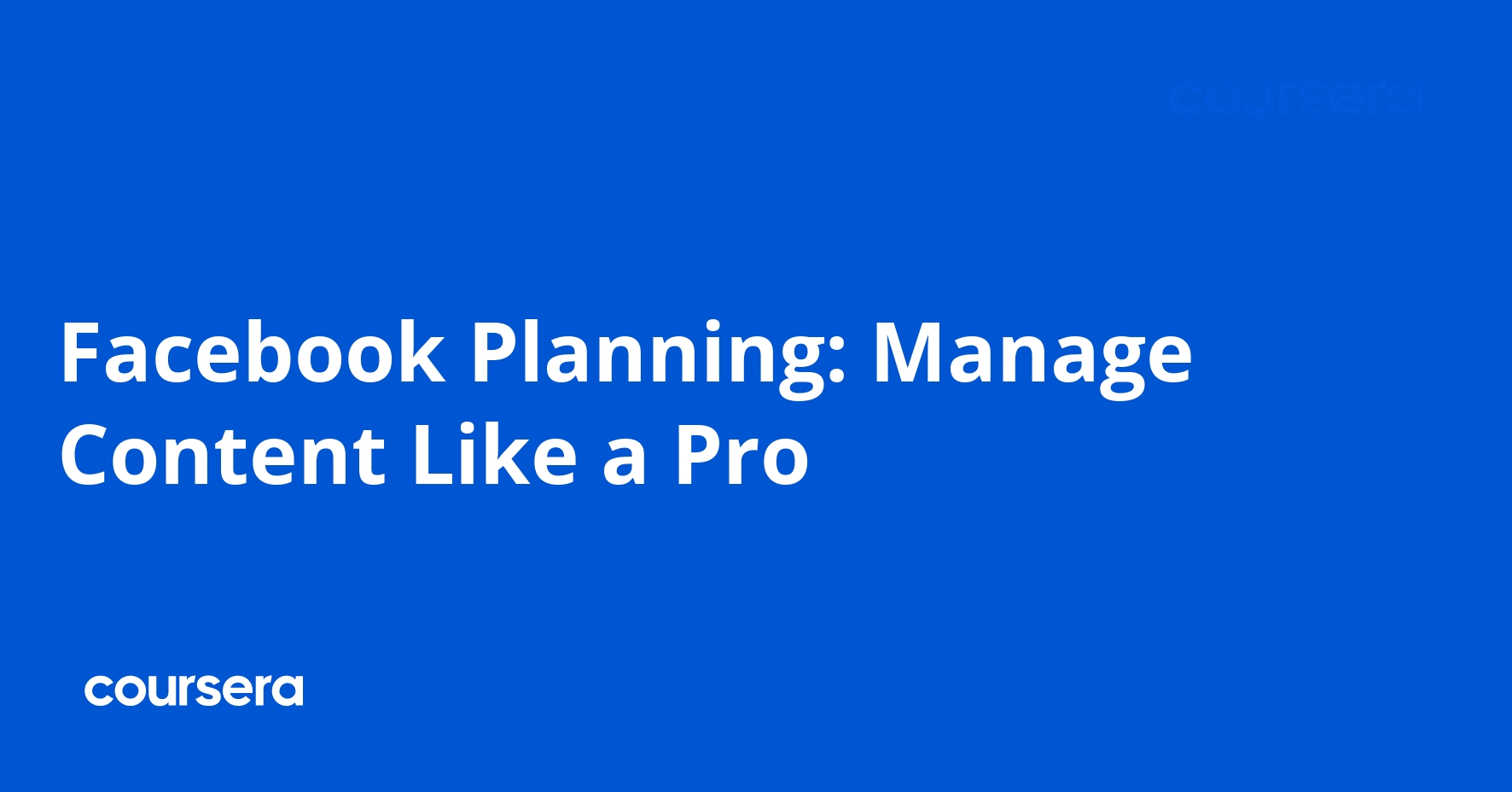 Facebook Content Planning