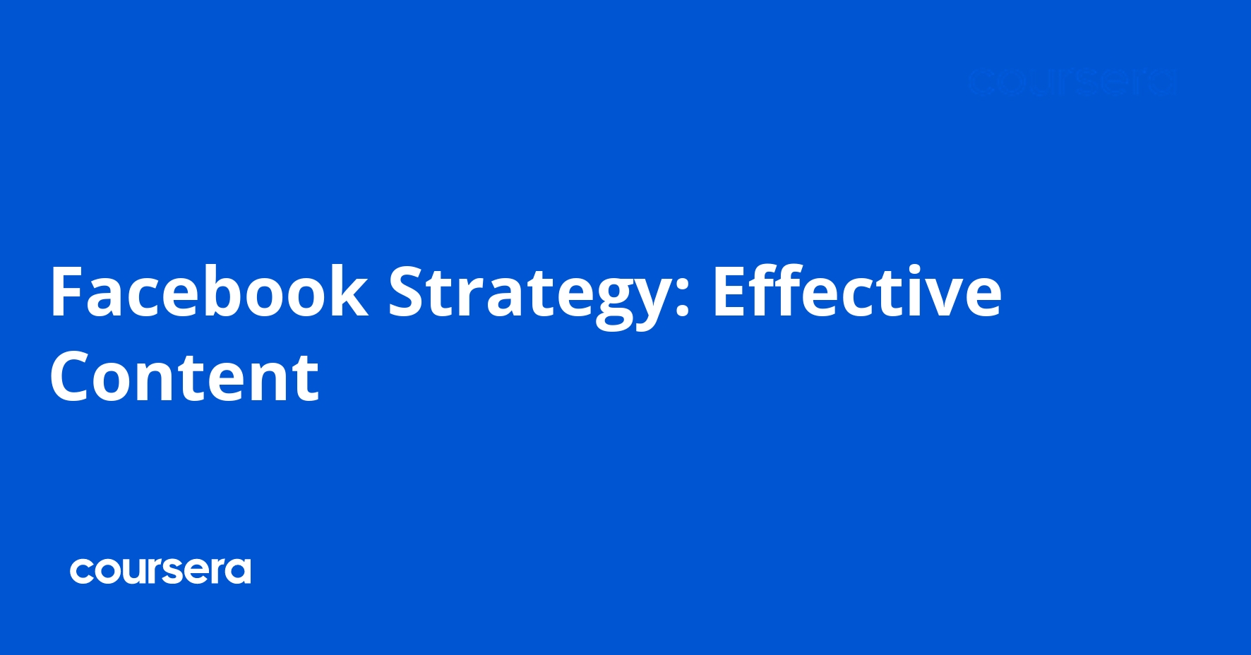 Facebook Strategy: Effective Content