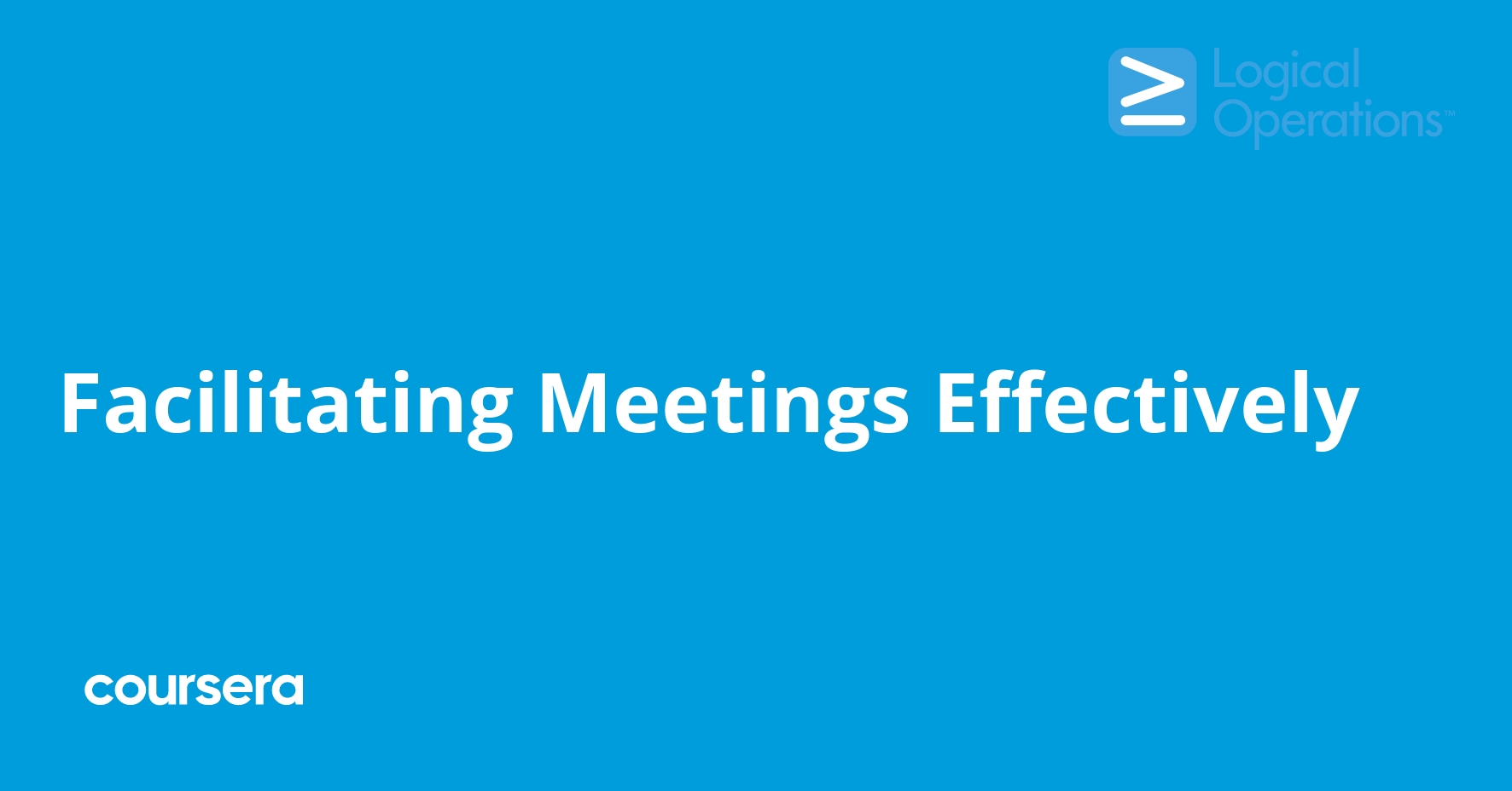 Facilitating Meetings Effectively
