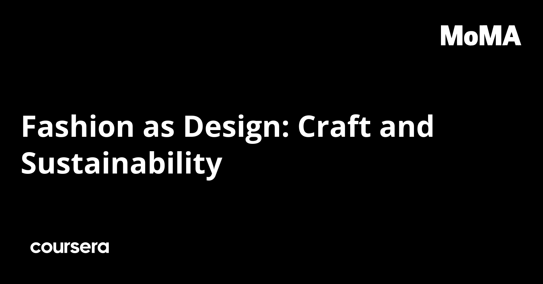Fashion as Design: Craft and Sustainability