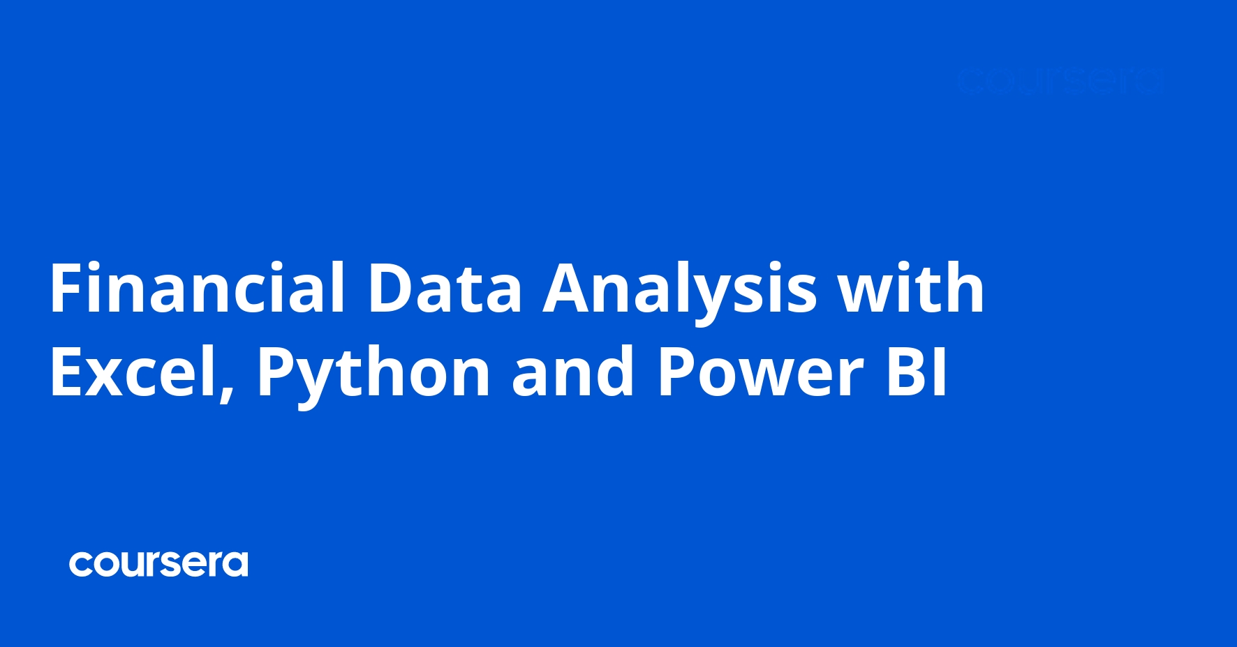 Financial Data Analysis with Excel, Python and Power BI