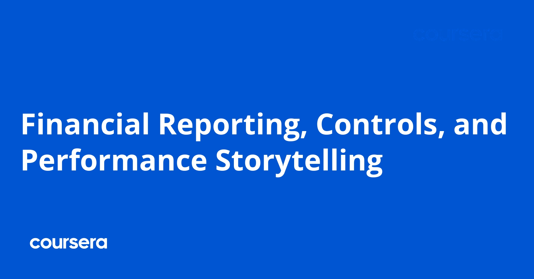 Financial Reporting and Performance Storytelling