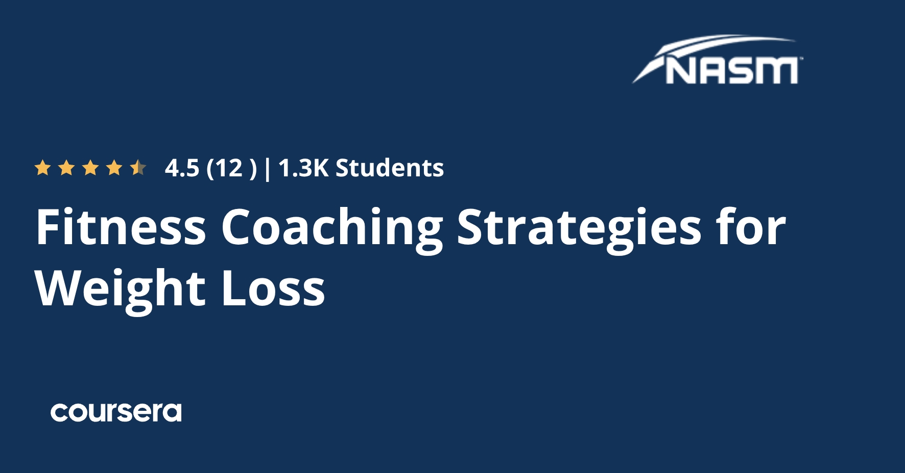 Fitness Coaching Strategies for Weight Loss | Coursera