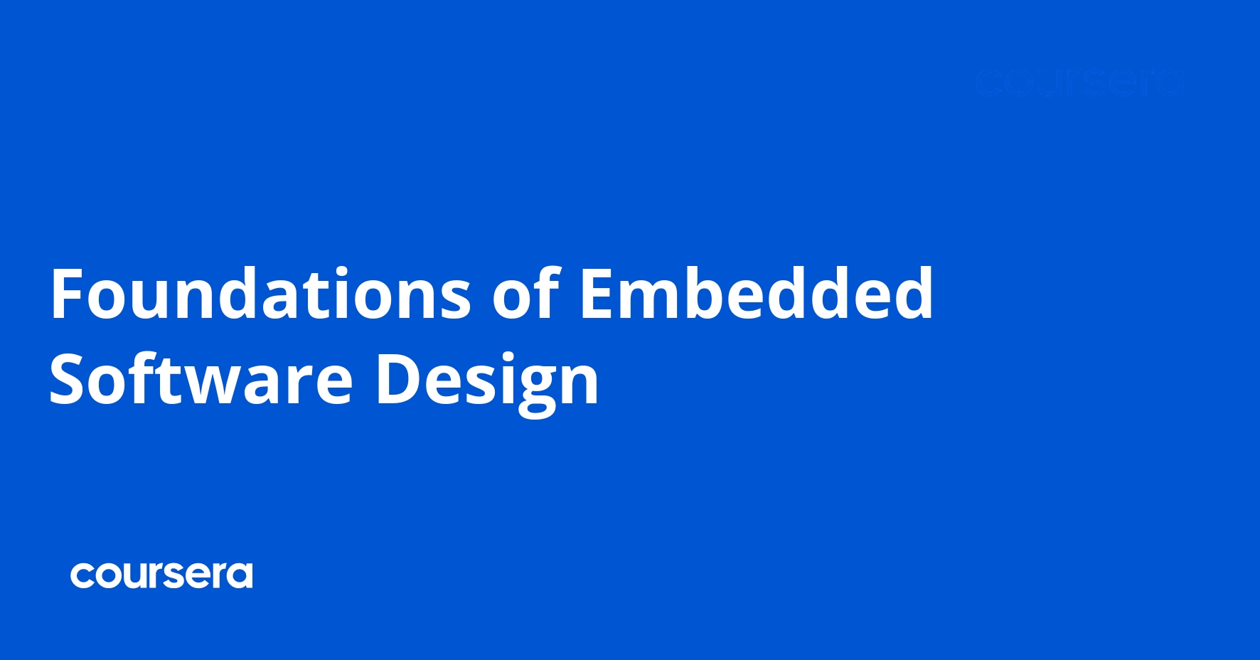 Foundations of Embedded Software Design