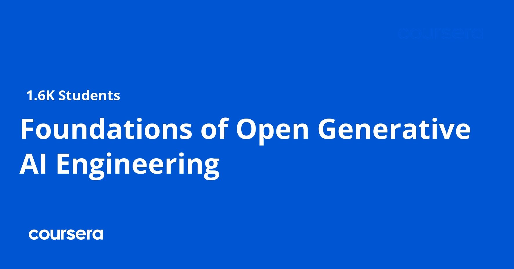 Foundations of Open Generative AI Engineering