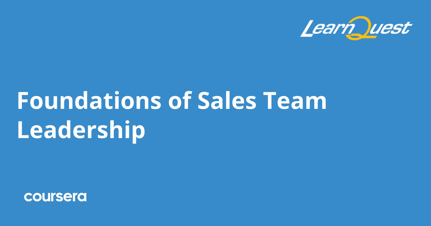 Foundations of Sales Team Leadership