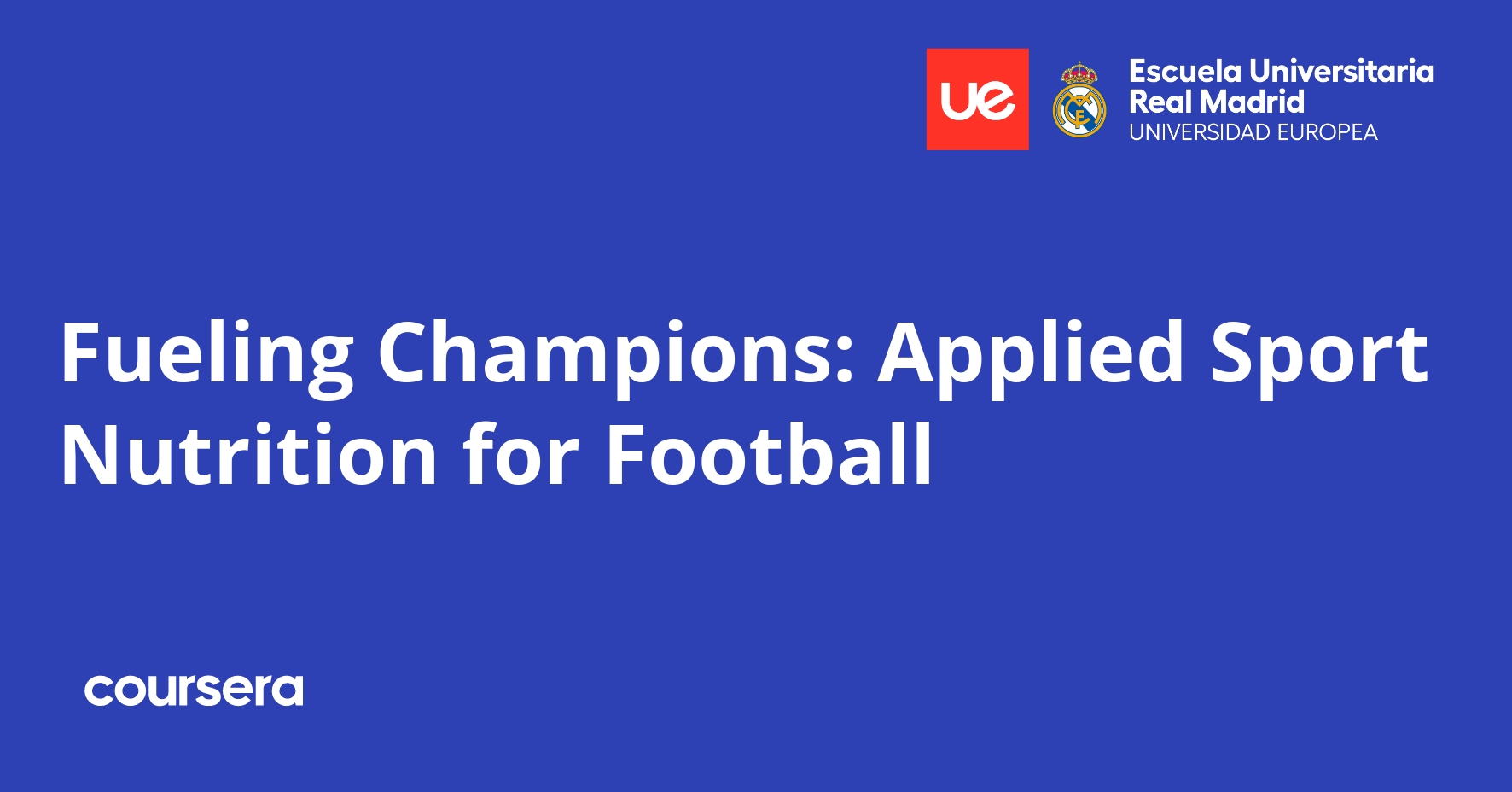 Applied Sport Nutrition for Football