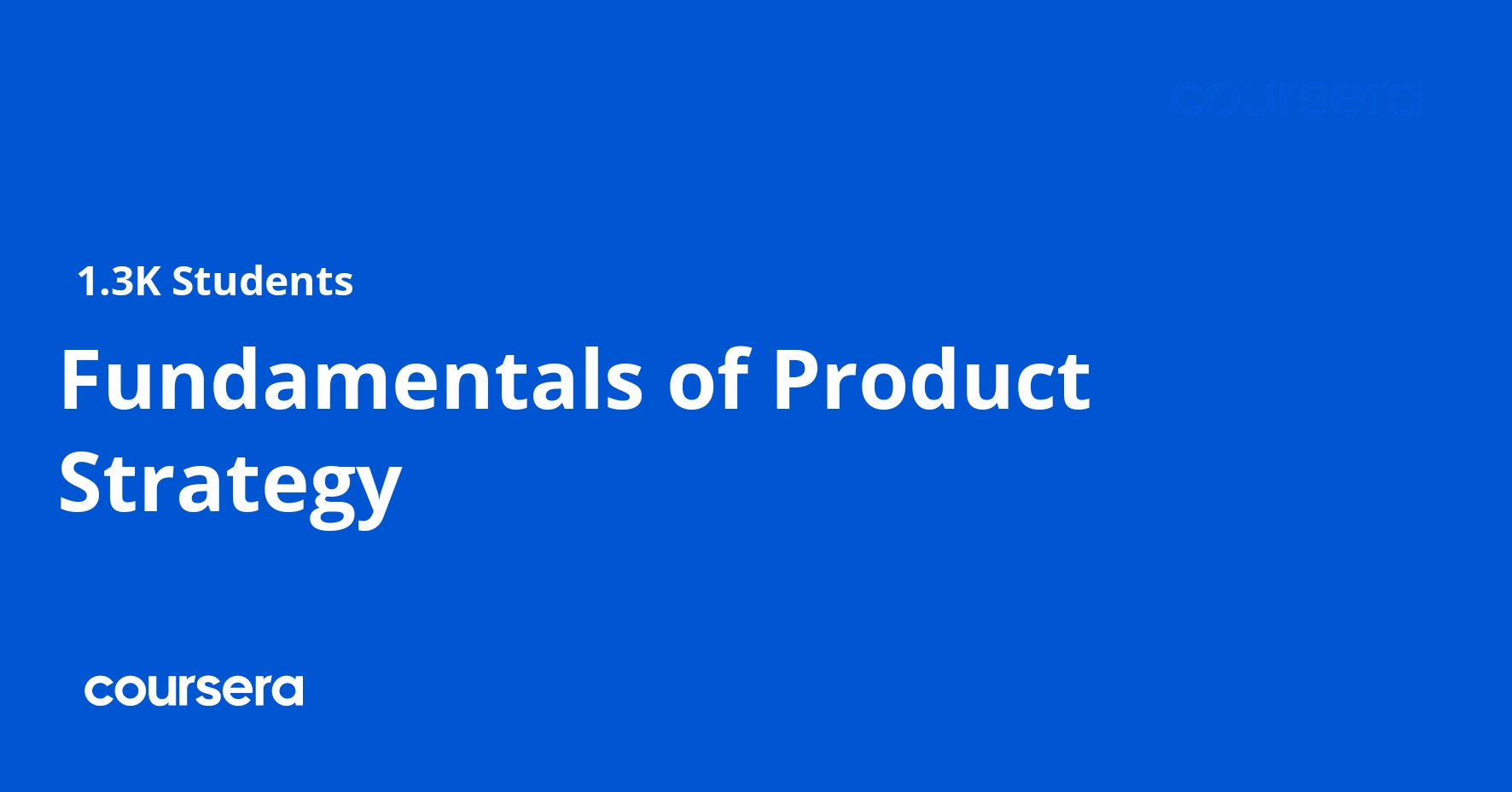 Fundamentals of Product Strategy