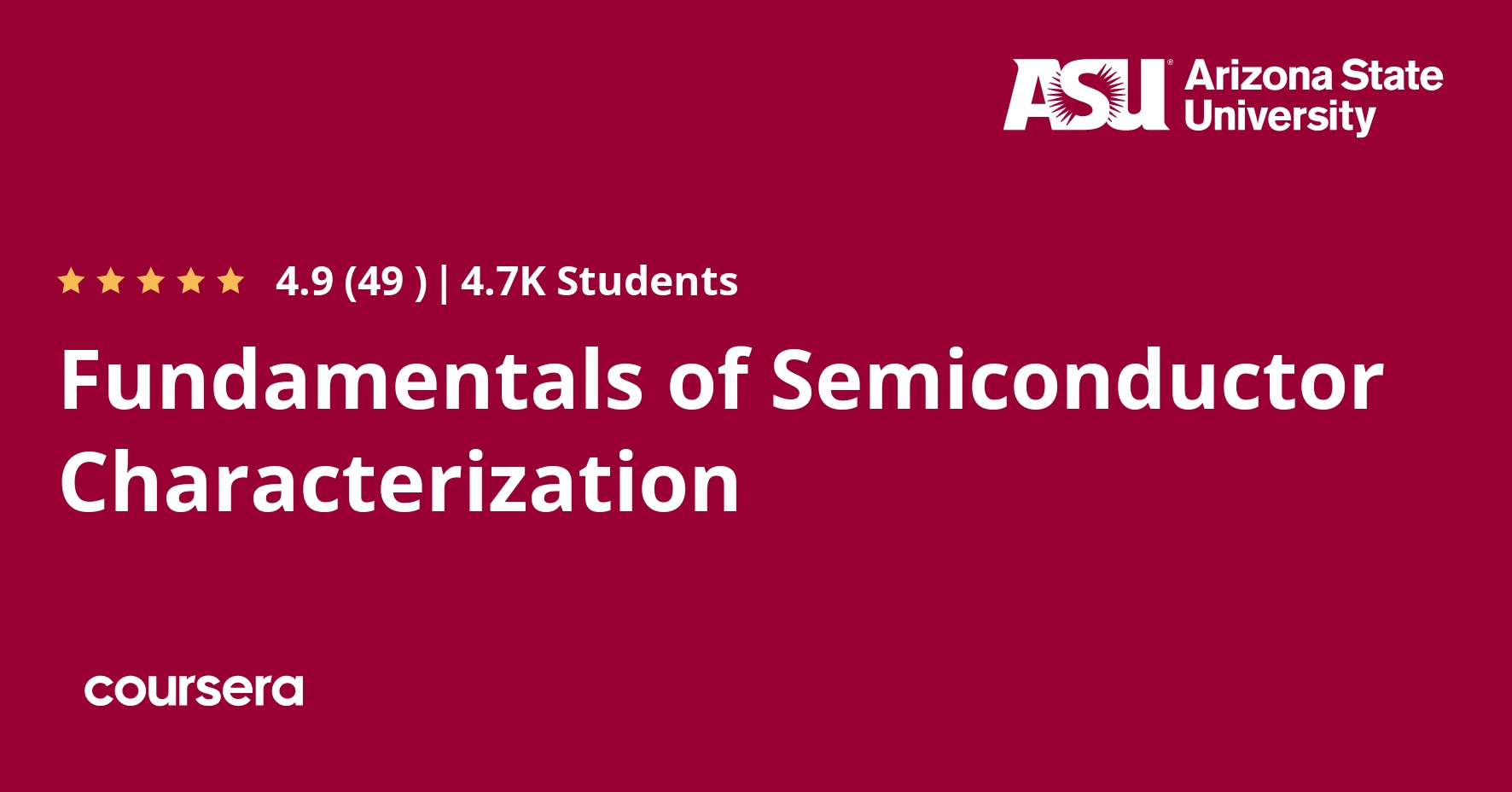 Fundamentals of Semiconductor Characterization Coursera