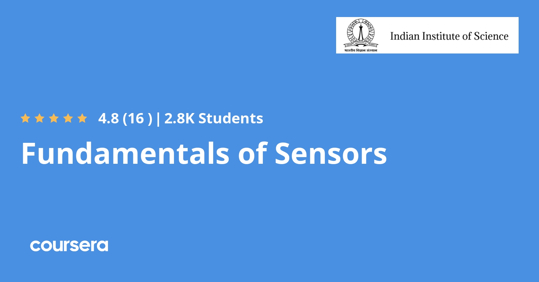 Fundamentals of Sensors | Coursera