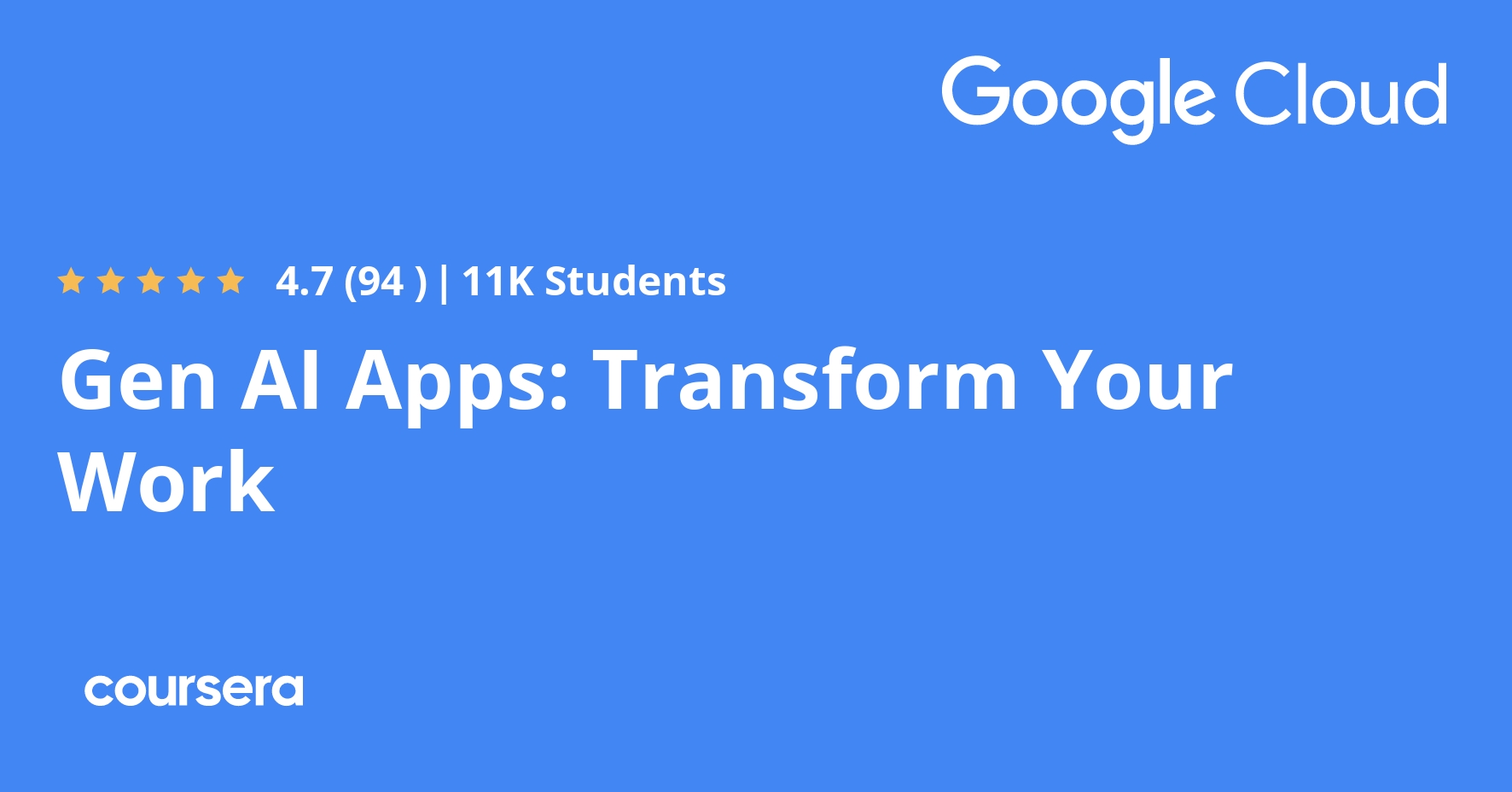 Gen AI Apps: Transform Your Work | Coursera