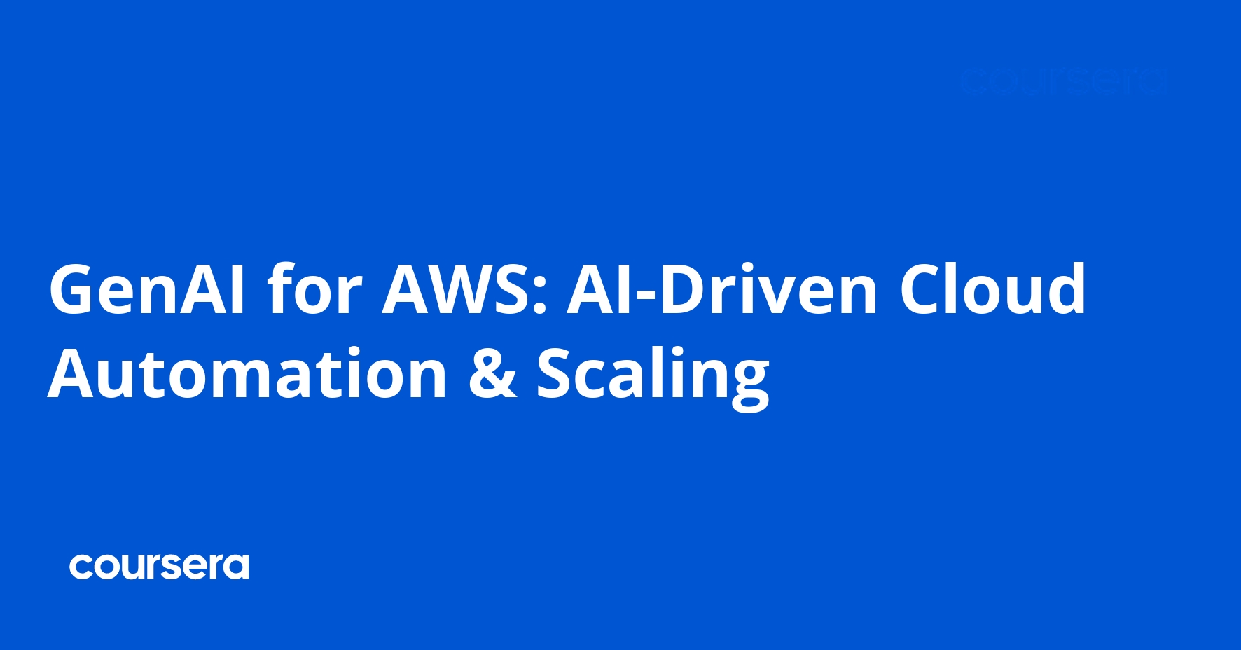 GenAI for AWS: AI-Driven Cloud Automation & Scaling
