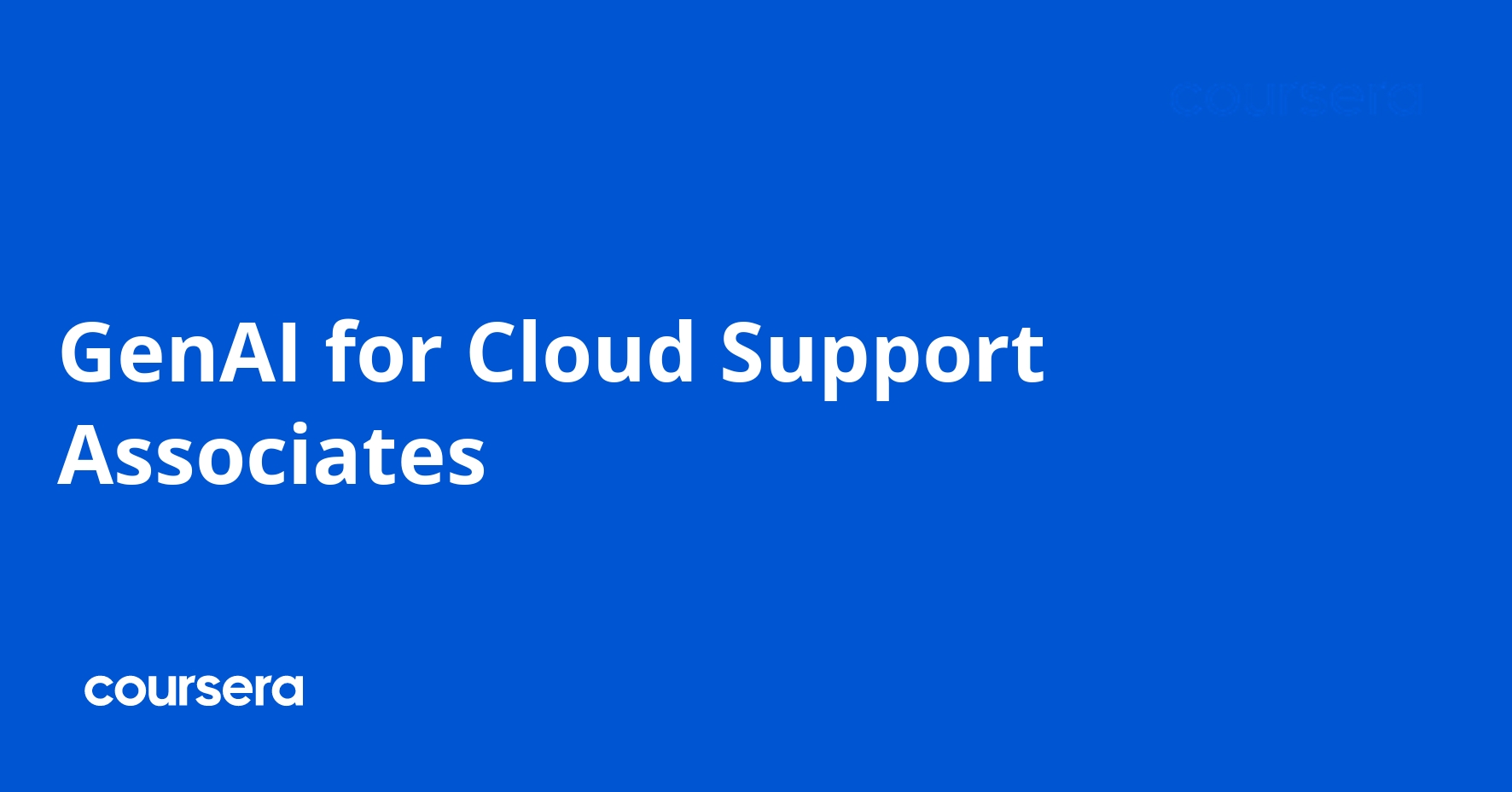 GenAI for Cloud Support Associates