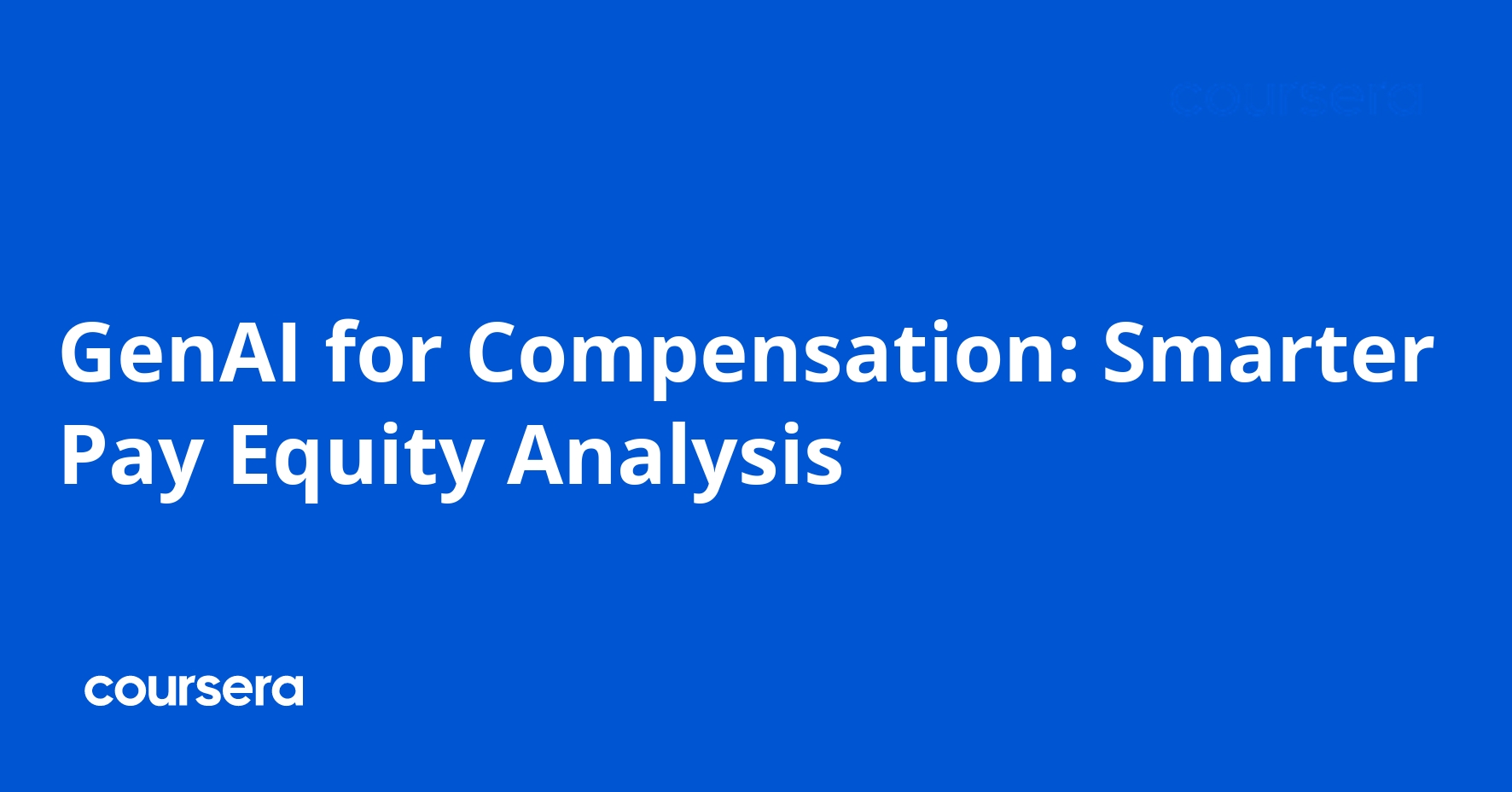 GenAI for Compensation: Smarter Pay Equity Analysis