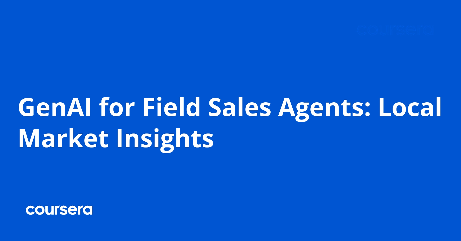 الذكاء الاصطناعي التوليدي لوكلاء المبيعات الميدانيين: رؤى السوق المحلية