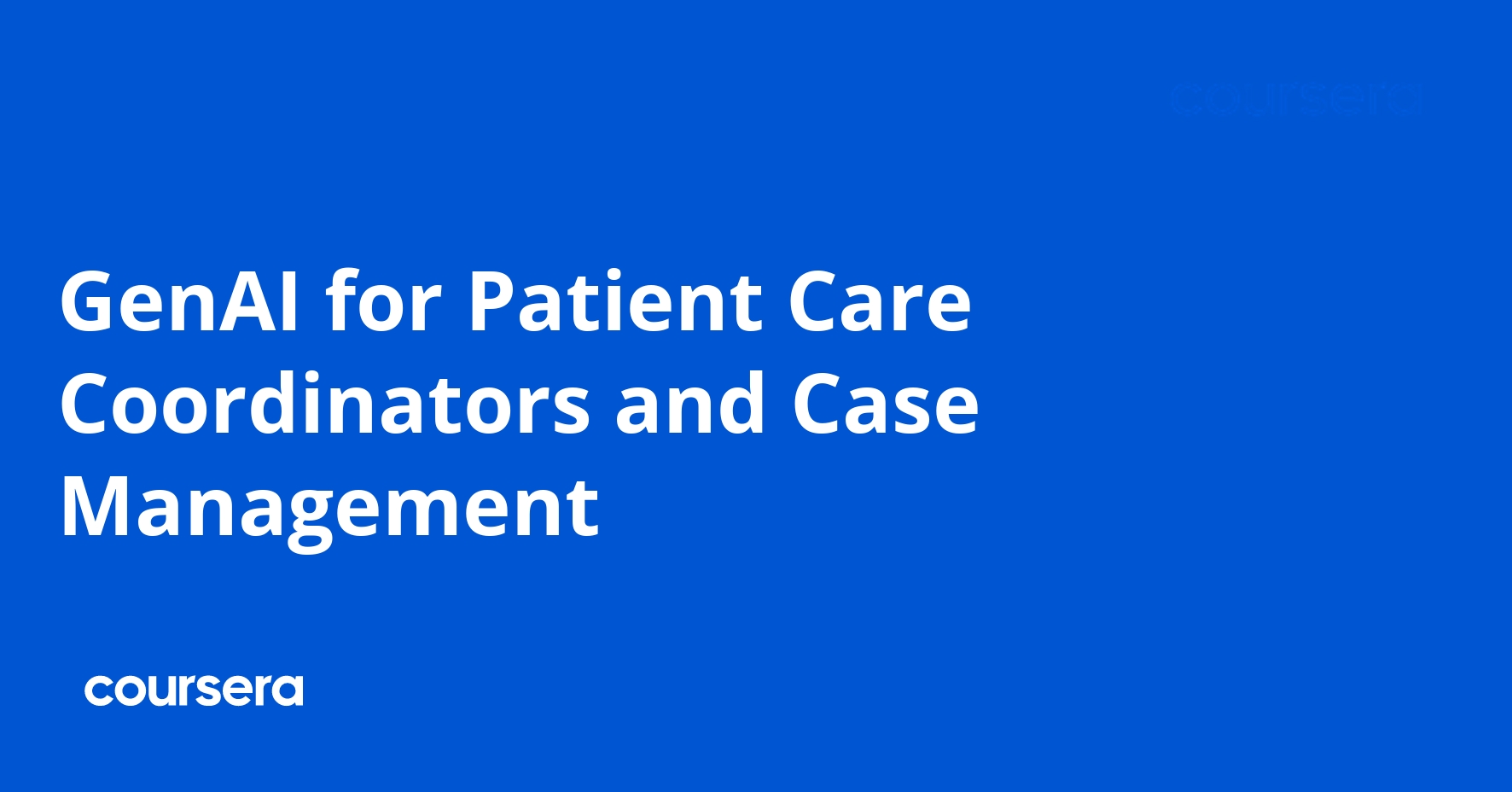 الذكاء الاصطناعي التوليدي لمنسقي الرعاية وإدارة الحالات الصحية