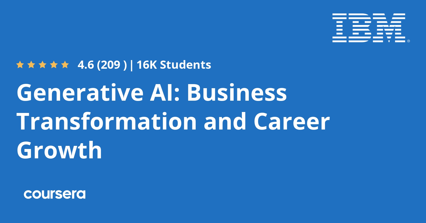 Generative AI: Business Transformation and Career Growth | Coursera