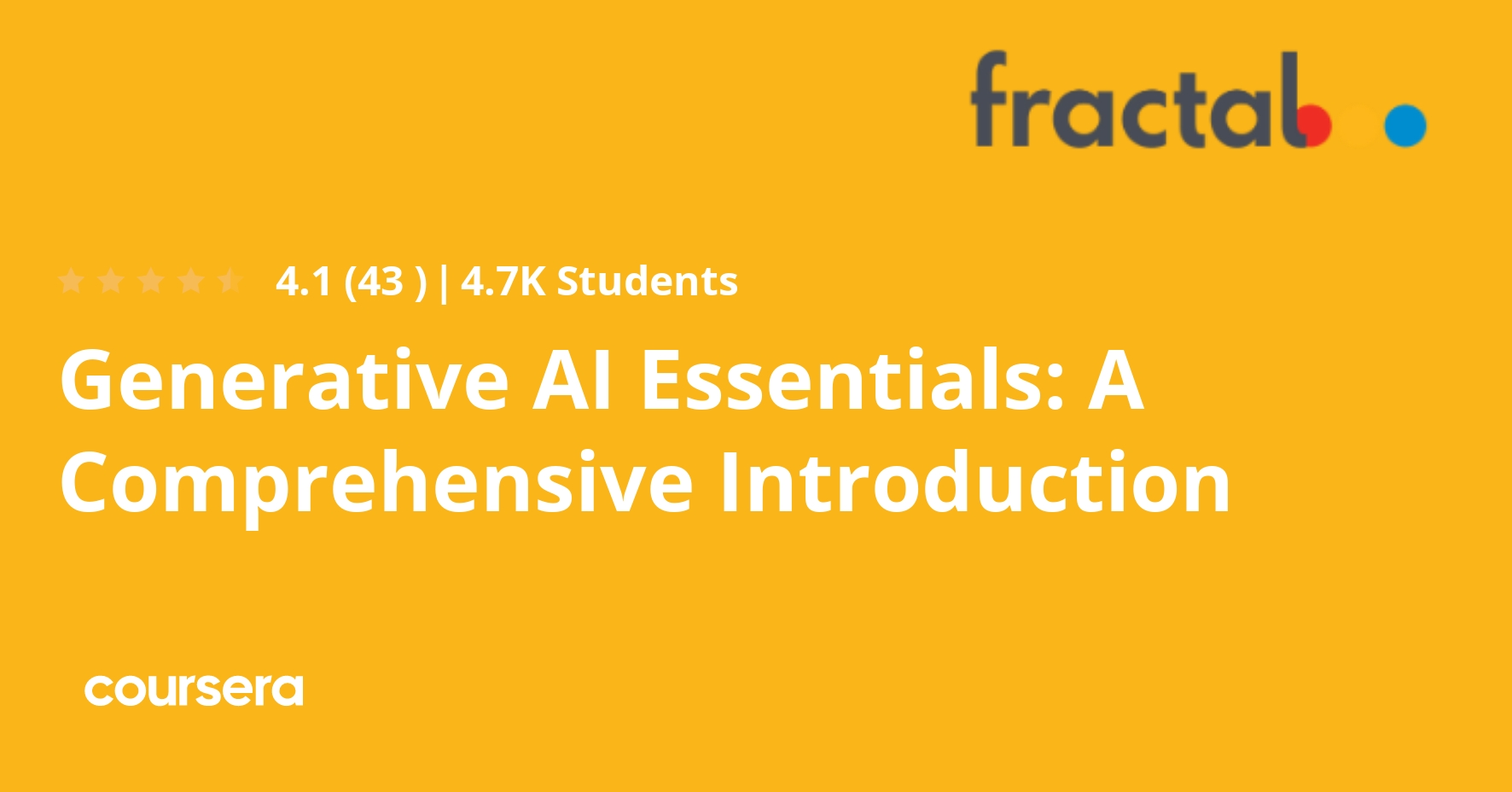 Generative AI Essentials: A Comprehensive Introduction | Coursera