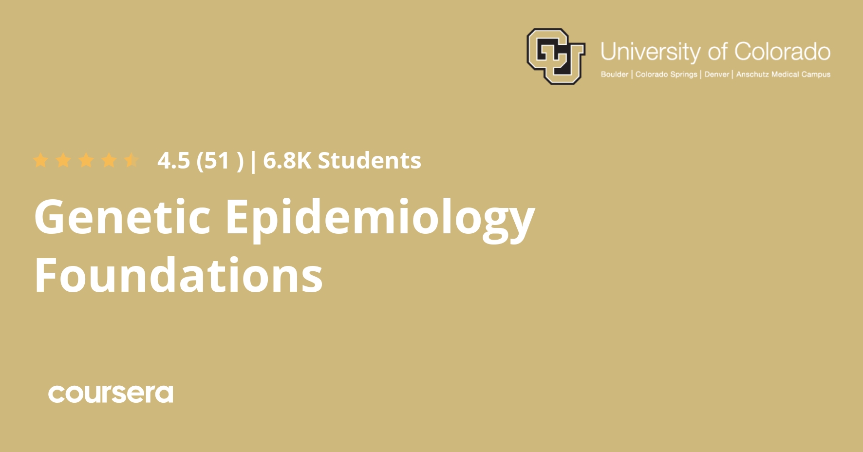 Genetic Epidemiology Foundations Coursera