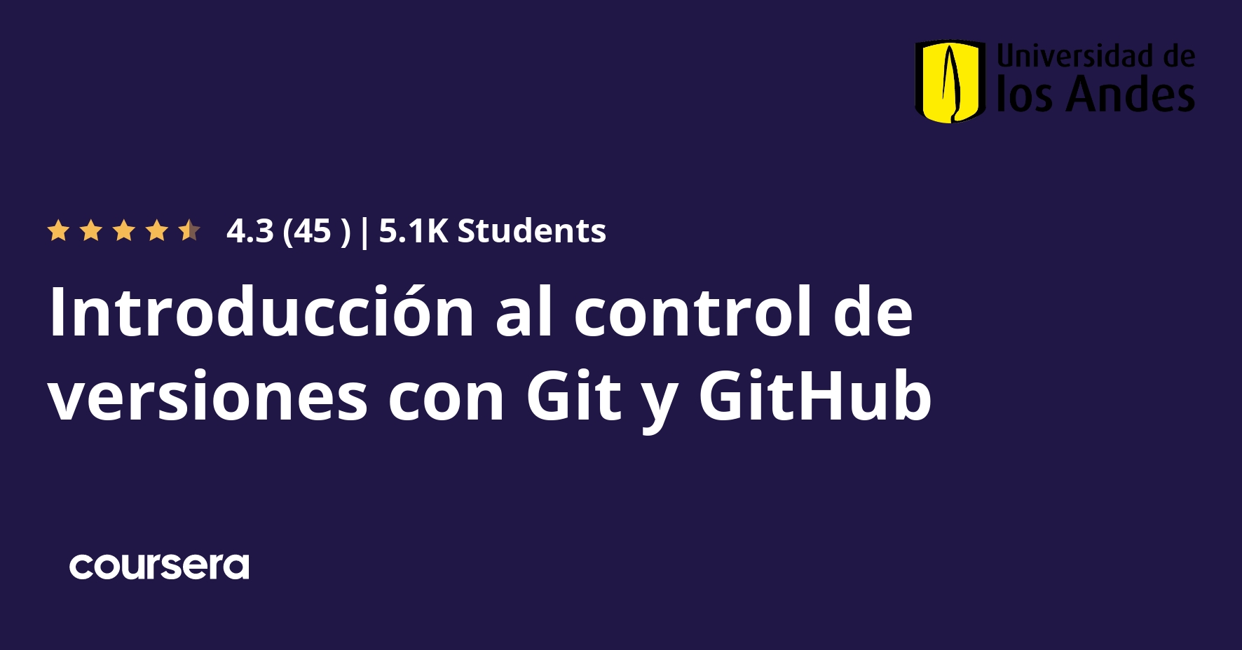 Introducción al control de versiones con Git y GitHub | Coursera