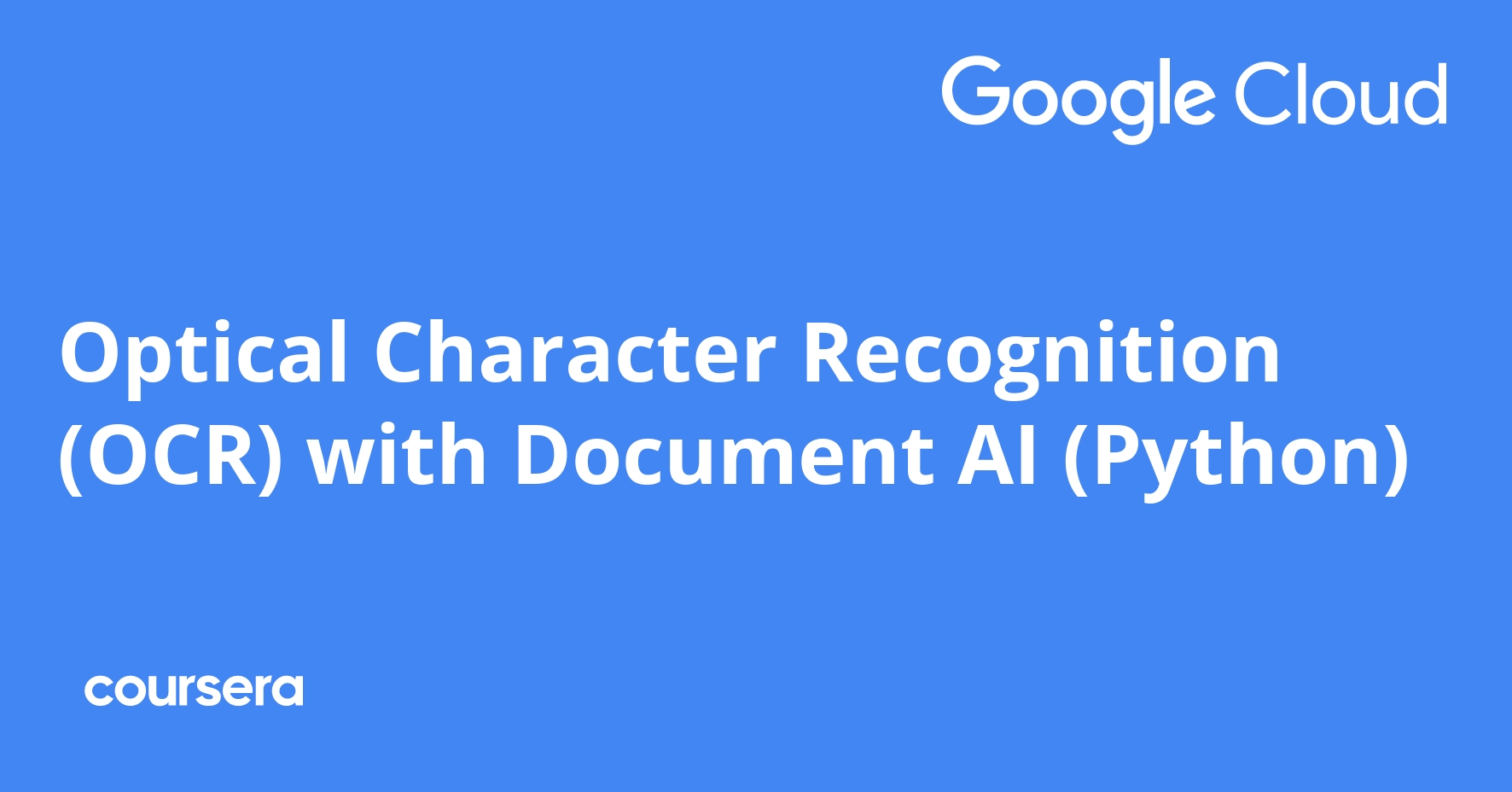 Optical Character Recognition (OCR) with Document AI (Python)
