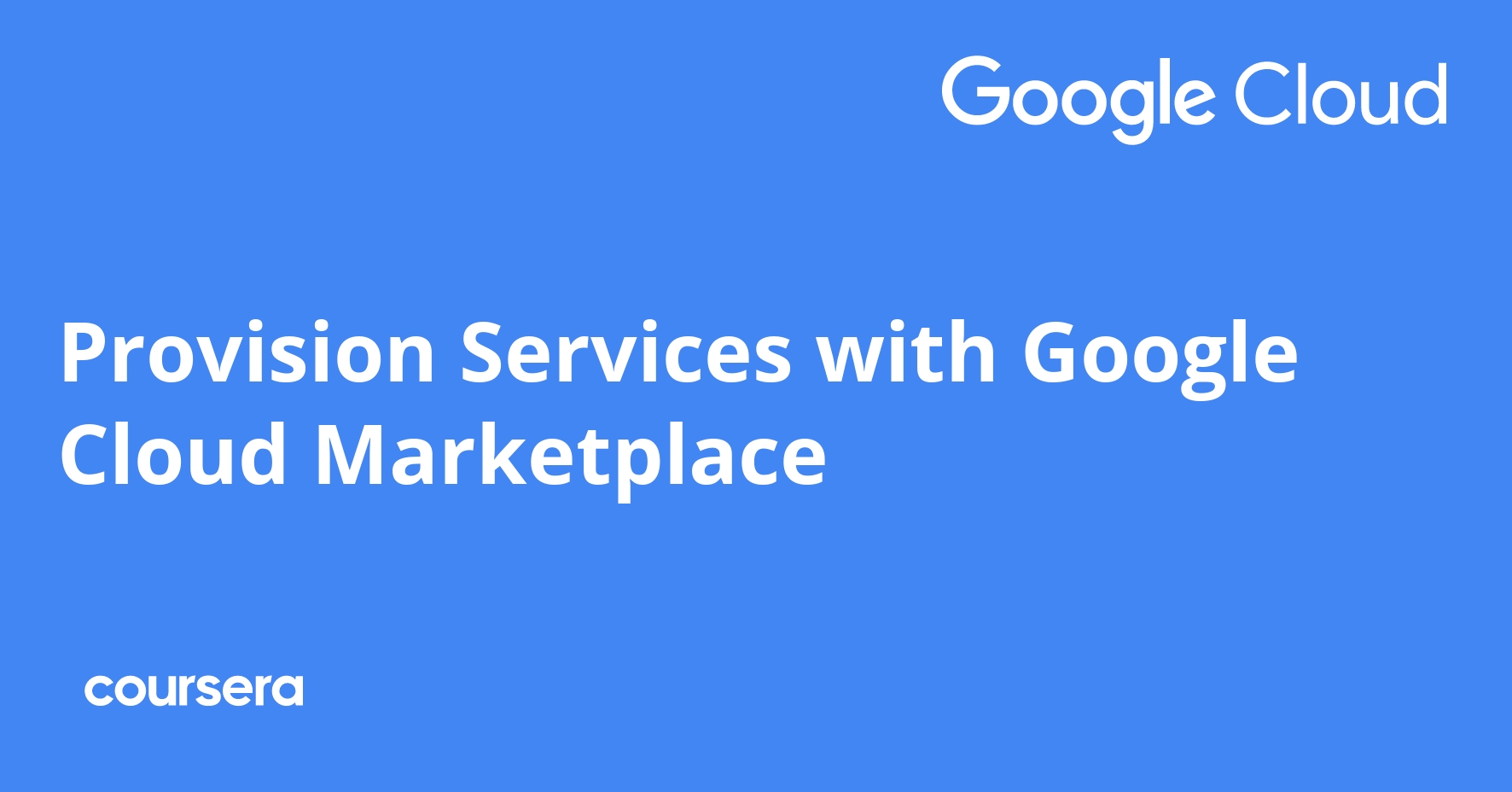 Provision Services with Google Cloud Marketplace
