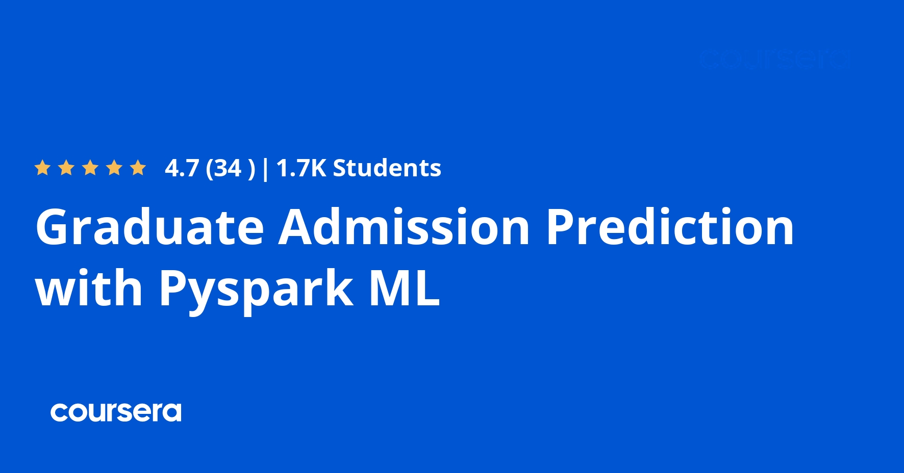 Graduate Admission Prediction with Pyspark ML