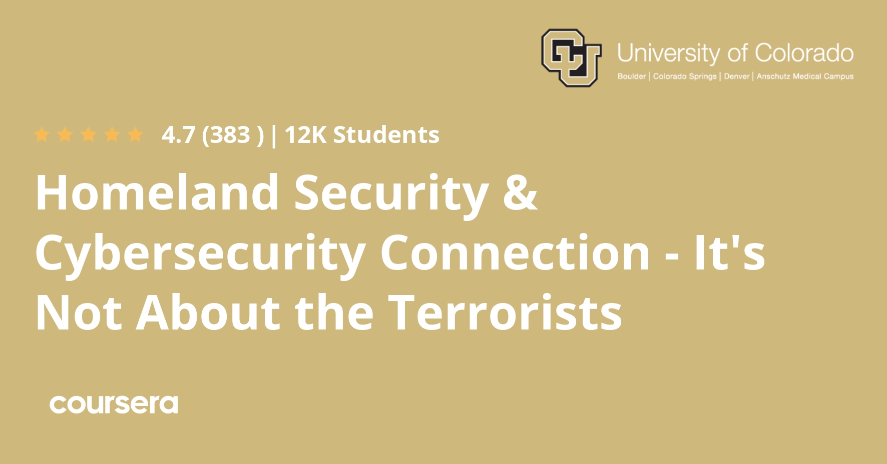 Homeland Security Cybersecurity Connection It S Not About The Terrorists Coursera