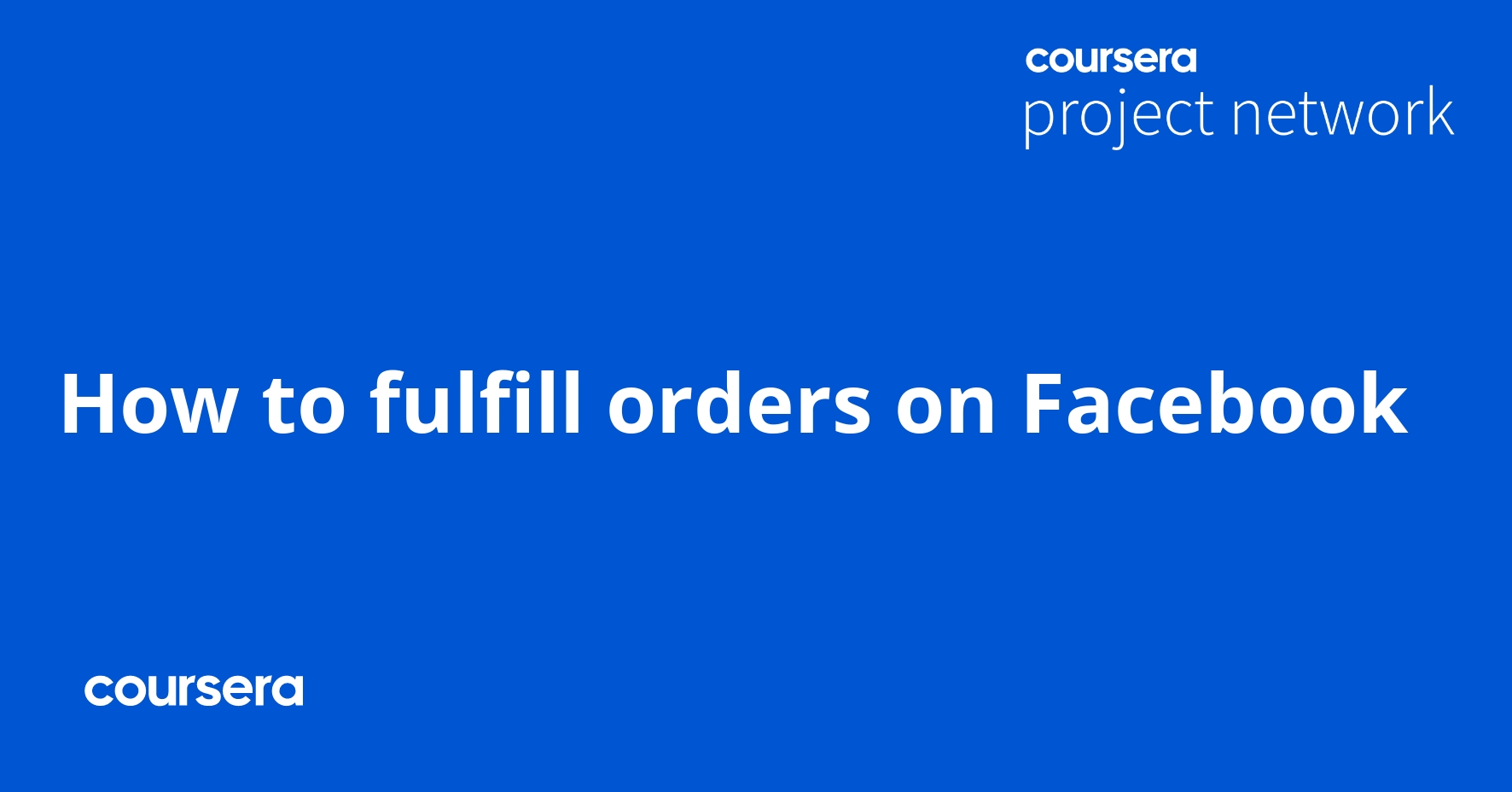How to fulfill orders on Facebook
