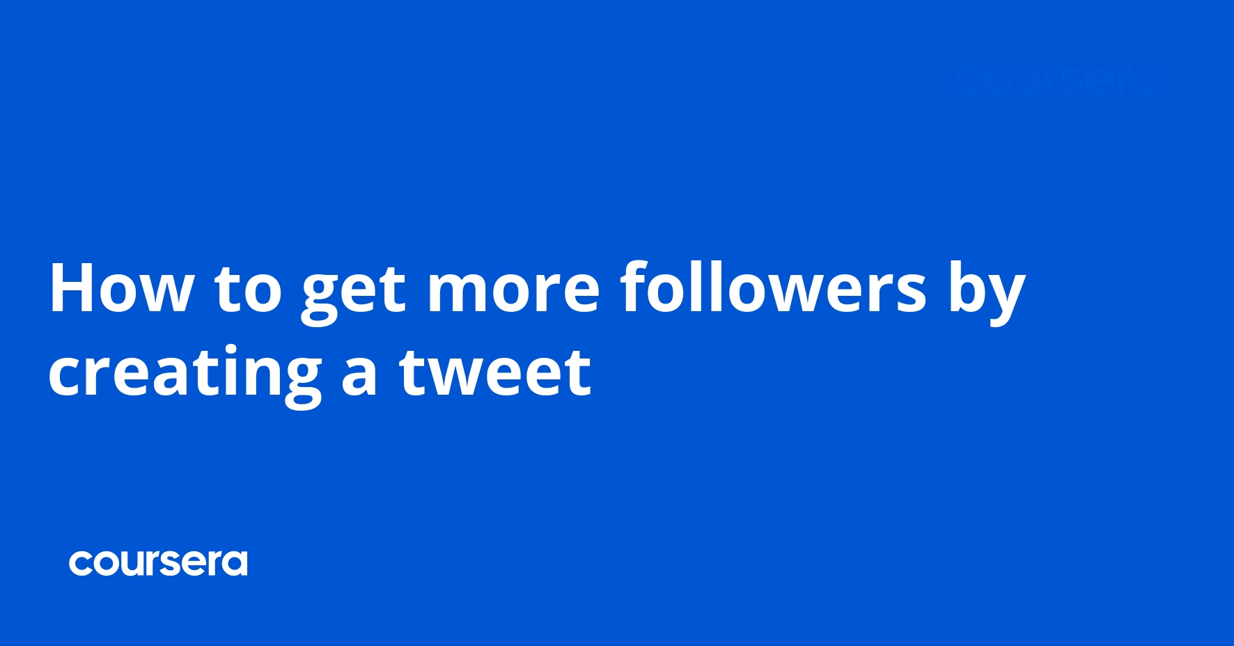 How to get more followers by creating a tweet