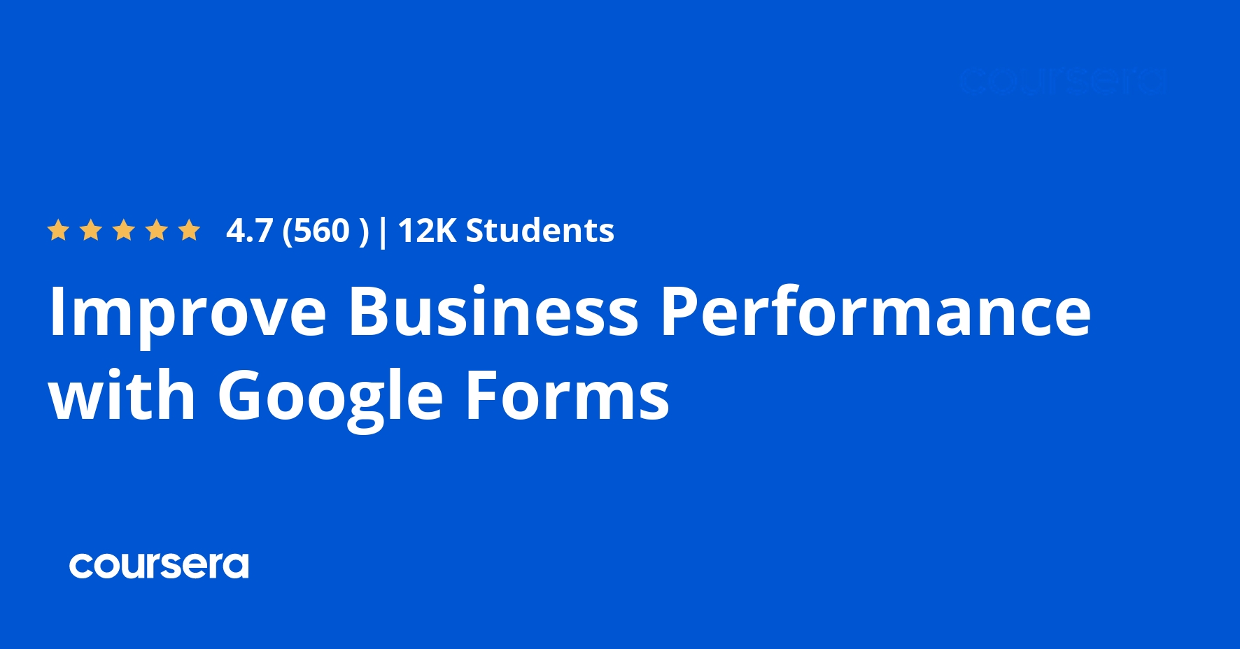 Improve Business Performance with Google Forms