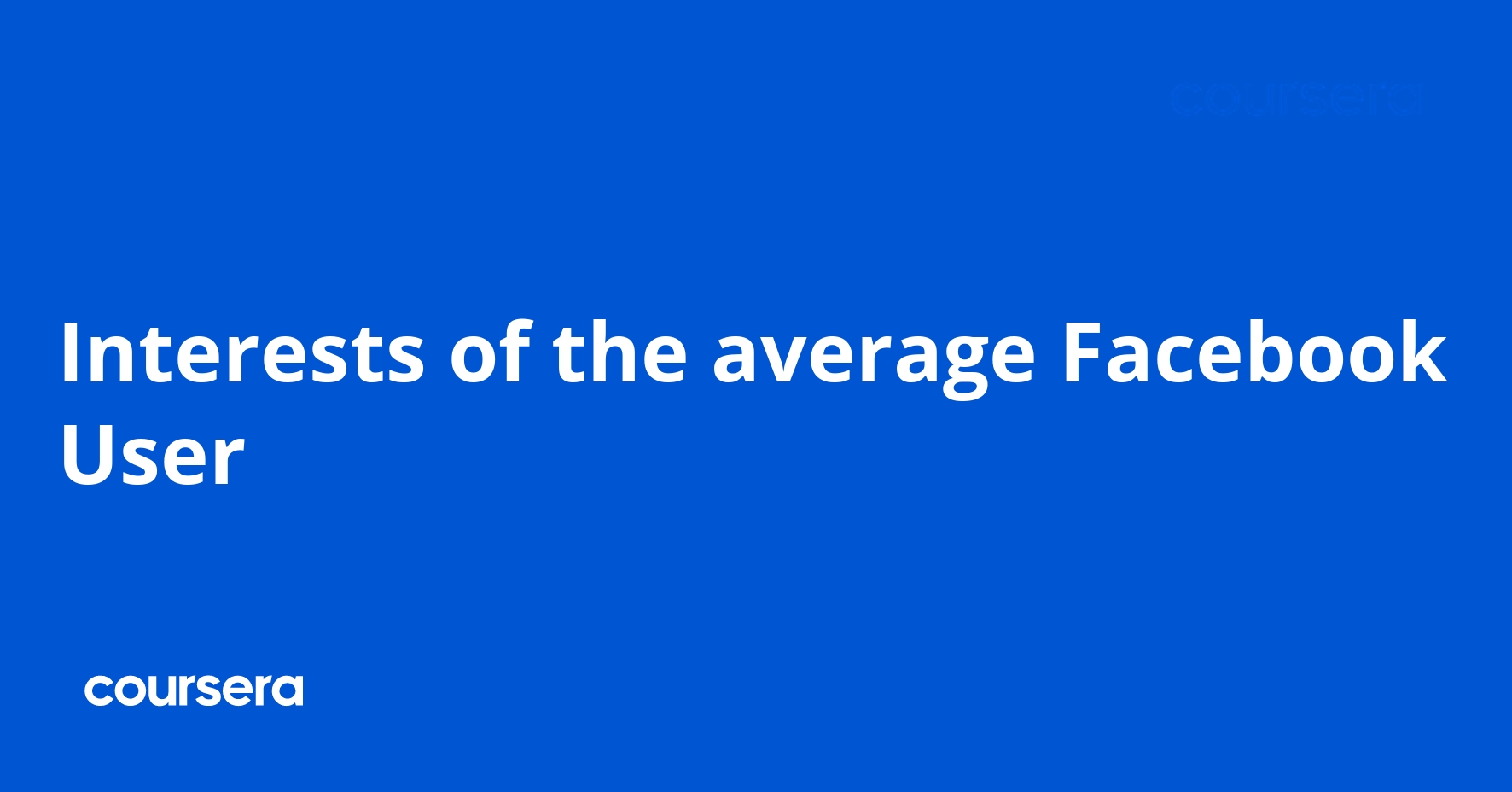 Interests of the average Facebook User