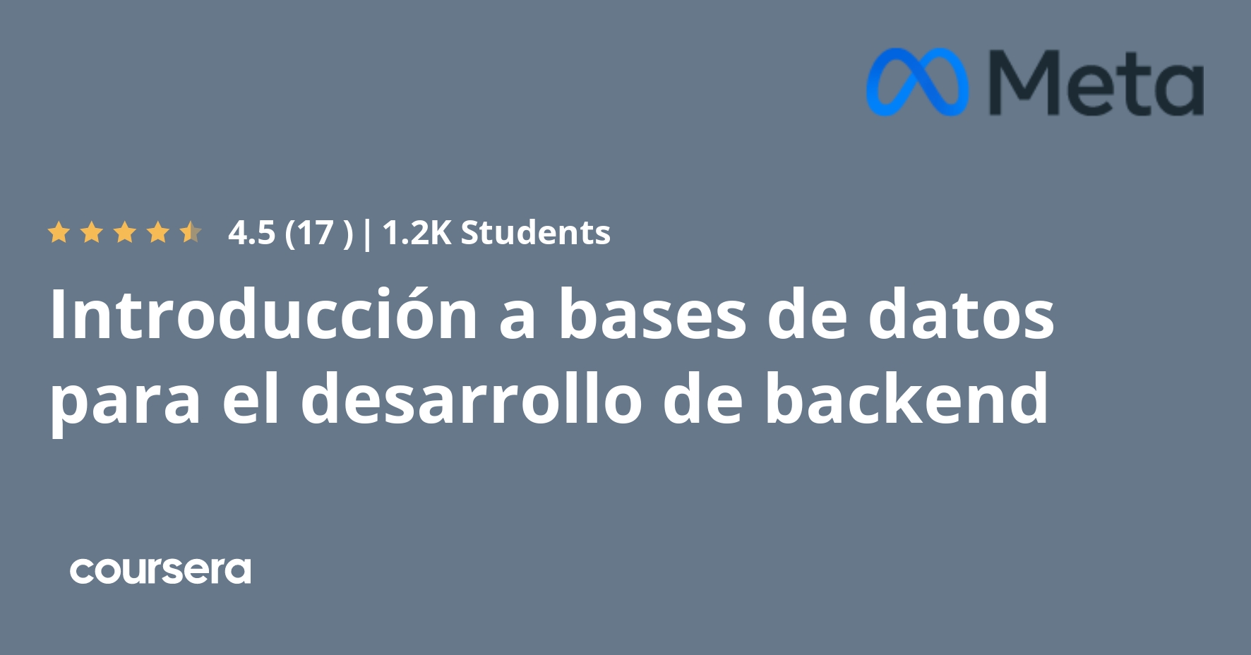 Introducción a bases de datos para el desarrollo de backend | Coursera