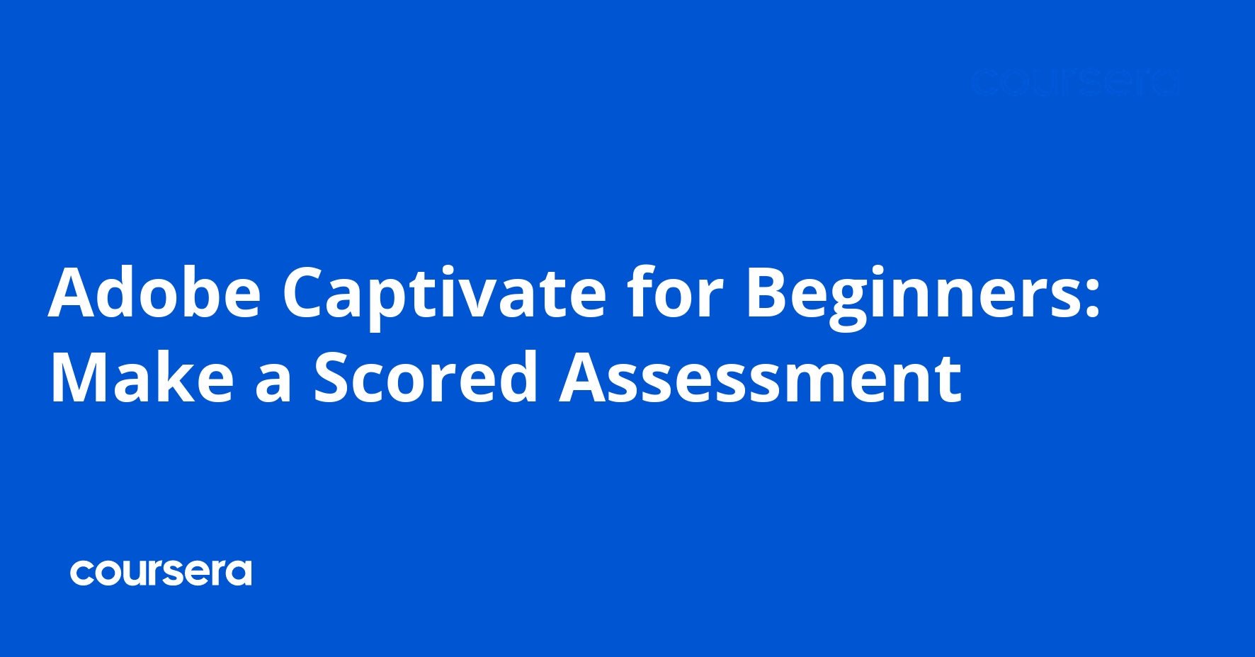 Adobe Captivate for Beginners: Make a Scored Assessment
