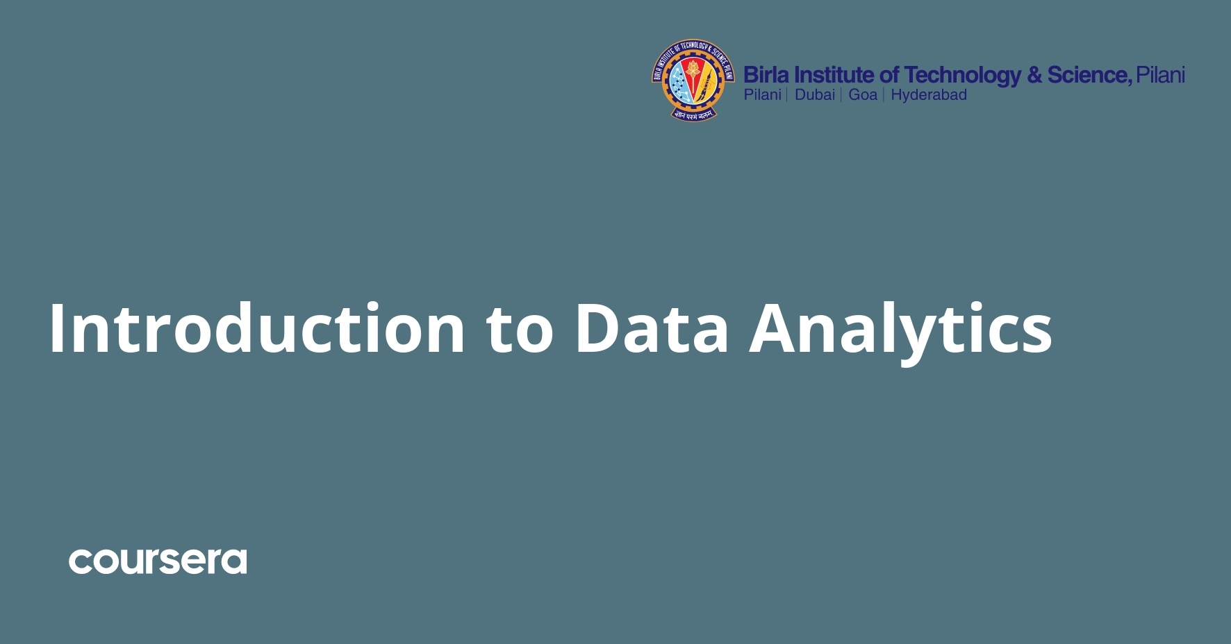Introduction to Data Analytics | Coursera